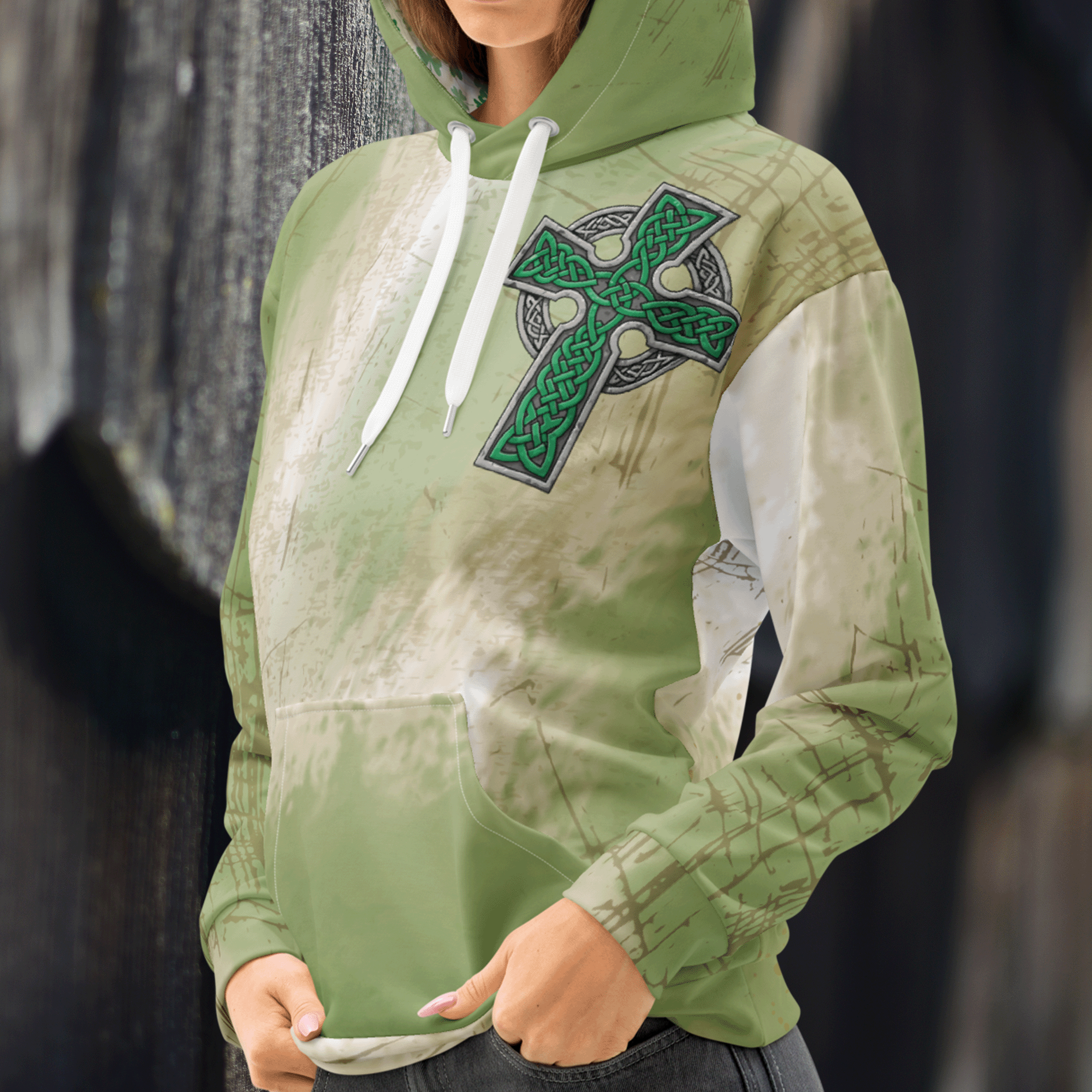 Celtic Cross Irish Hoodie