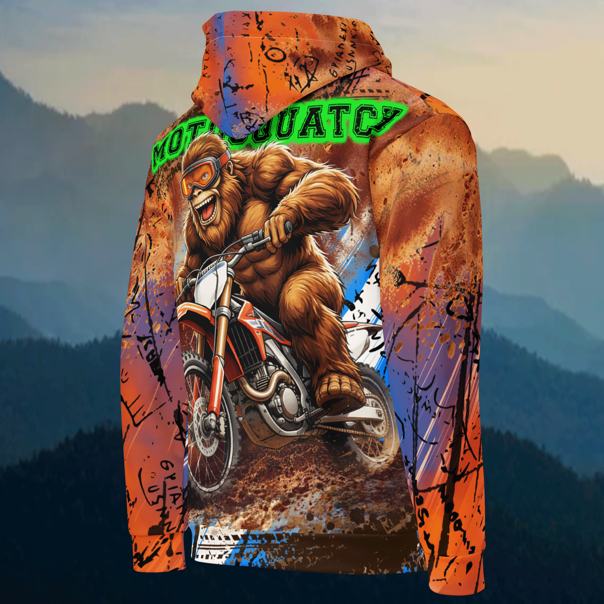 Motocross Sasquatch Unisex Cotton Hoodie