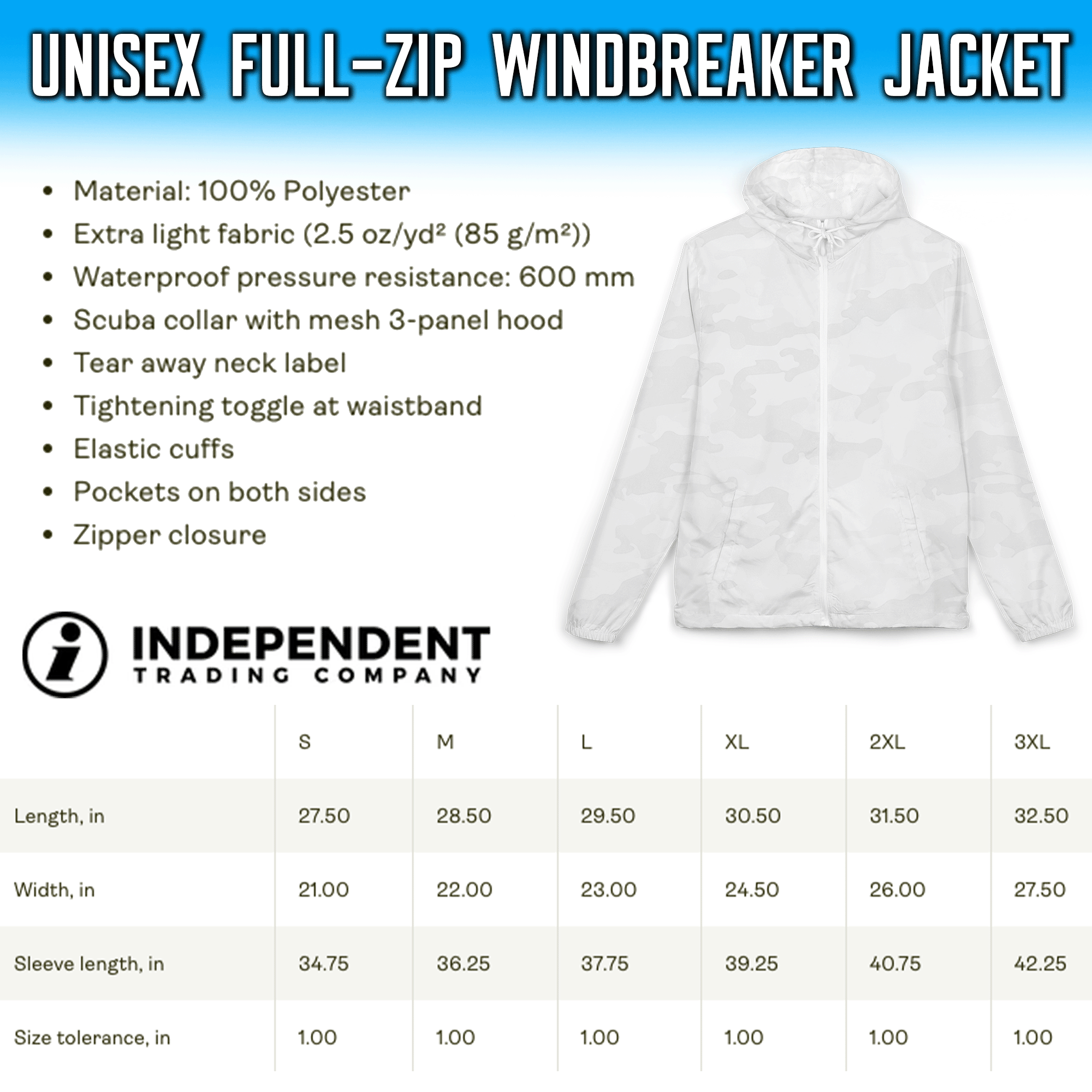 Climber Unisex Full-Zip Windbreaker Jacket