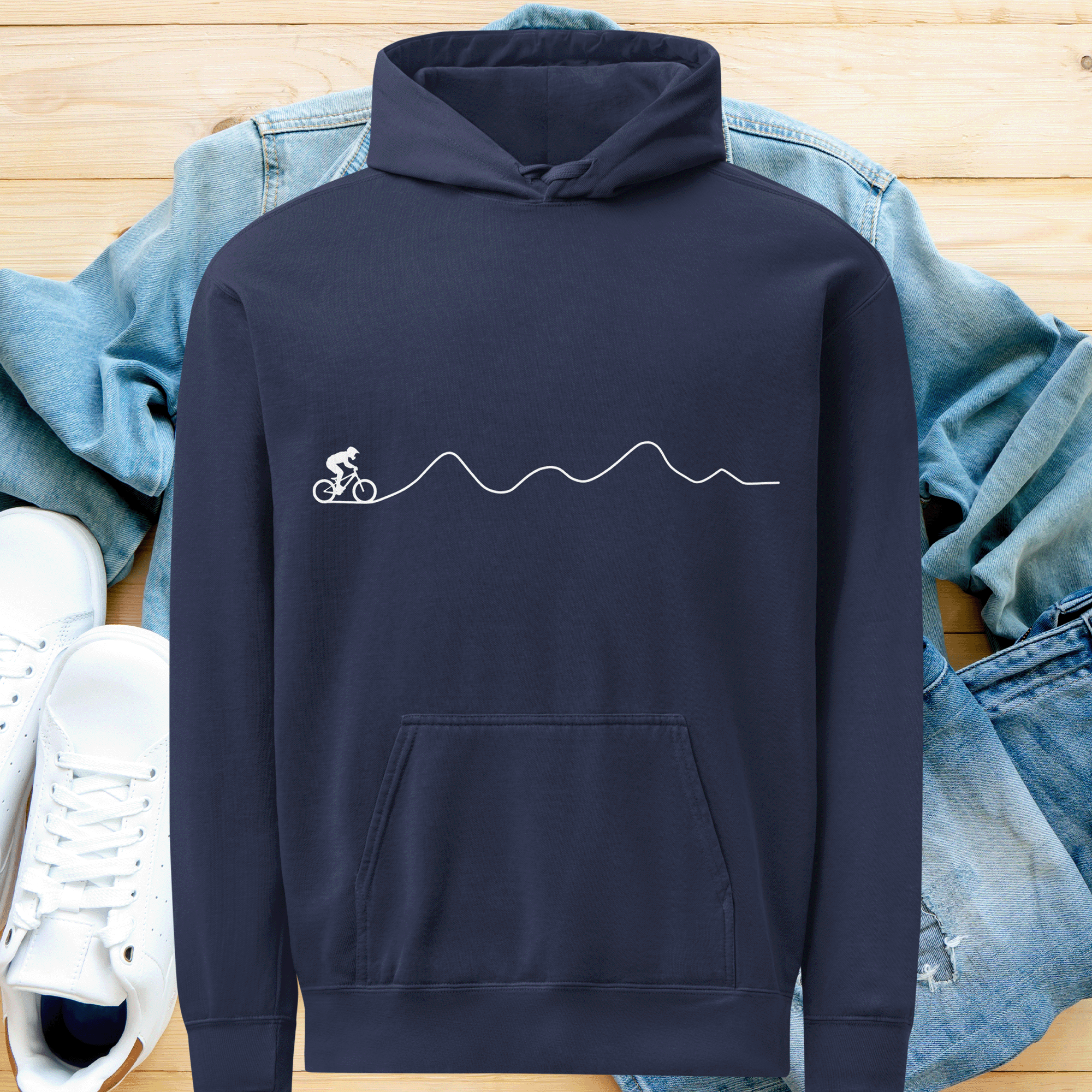 Minimalist Mountain Bike Hoodie