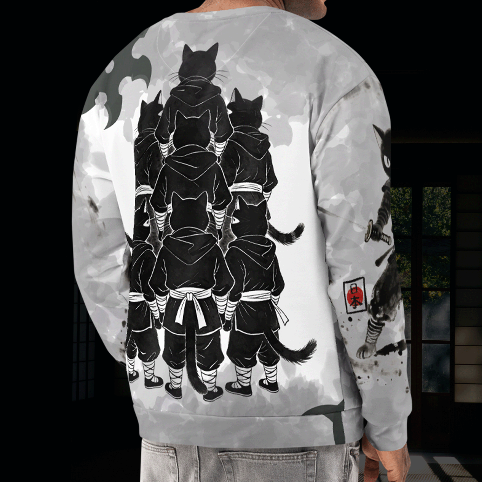 NINJA Cats Cotton Sweatshirt