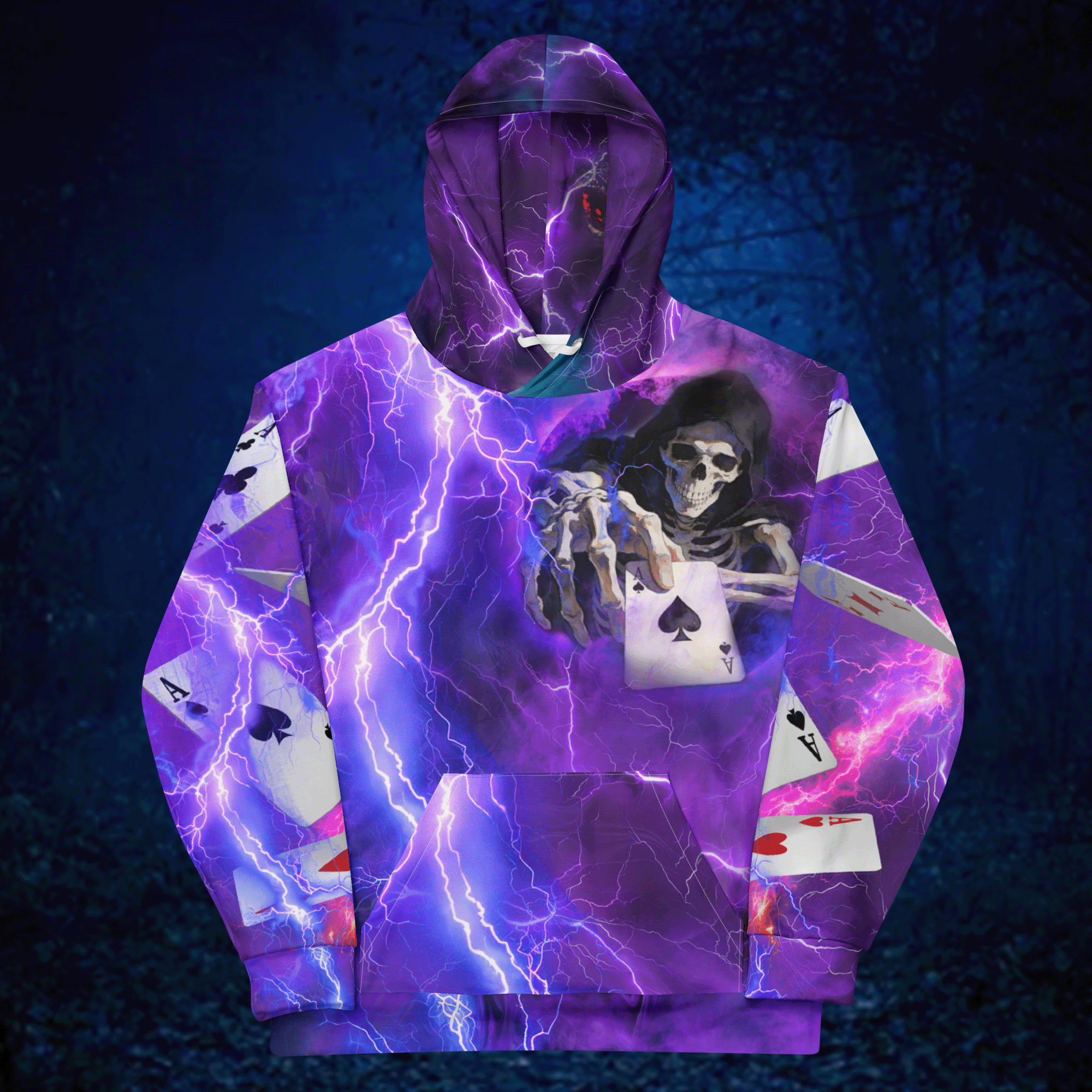 Skeleton with Ace Card Hoodie