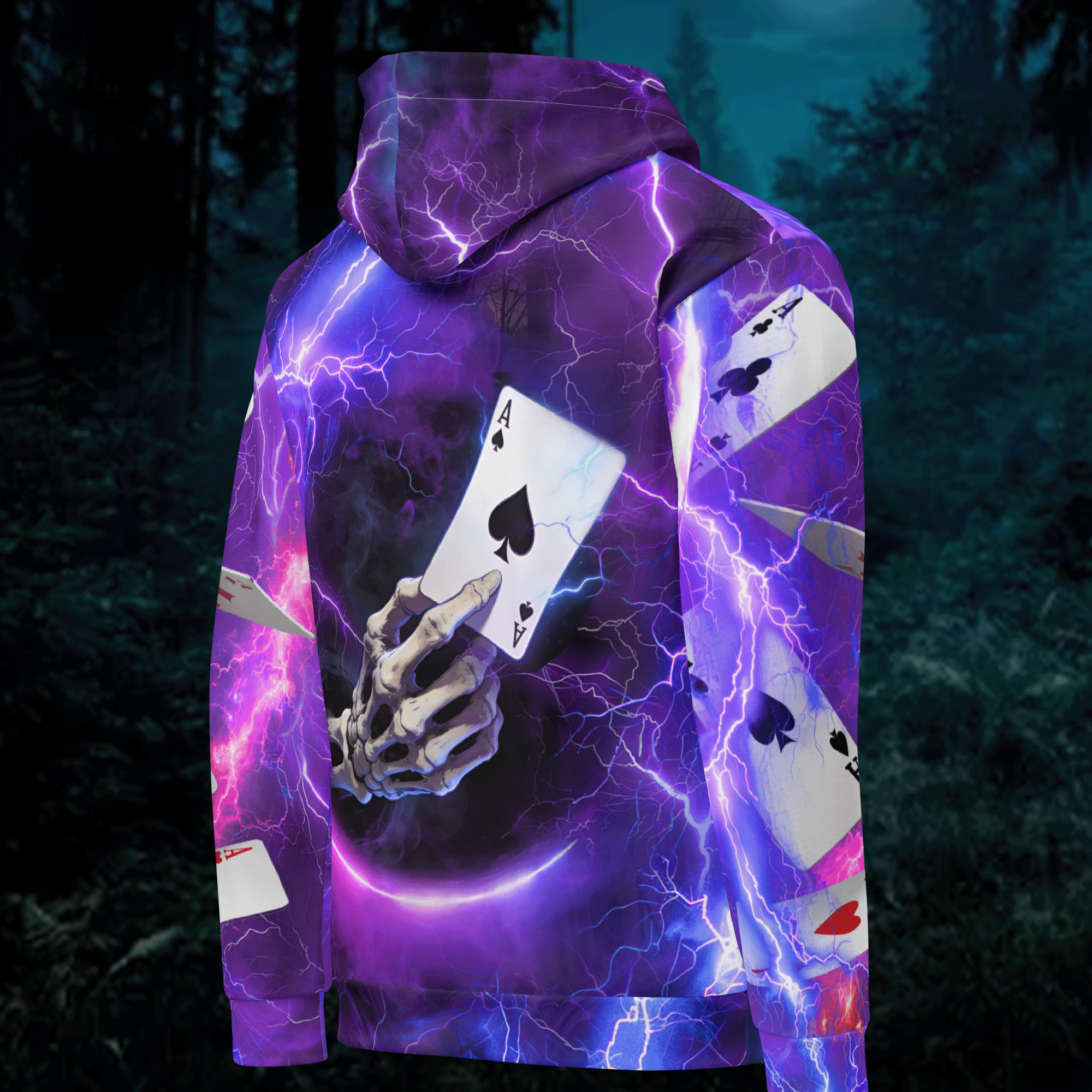 Skeleton with Ace Card Hoodie