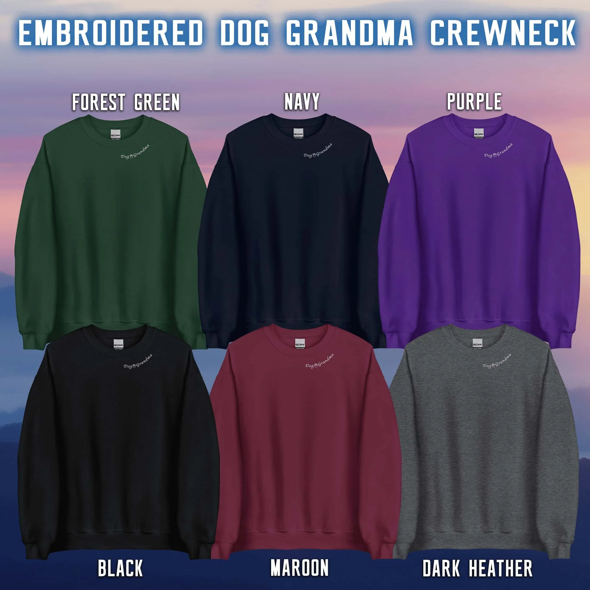 Embroidered Dog Grandma Unisex Sweatshirt