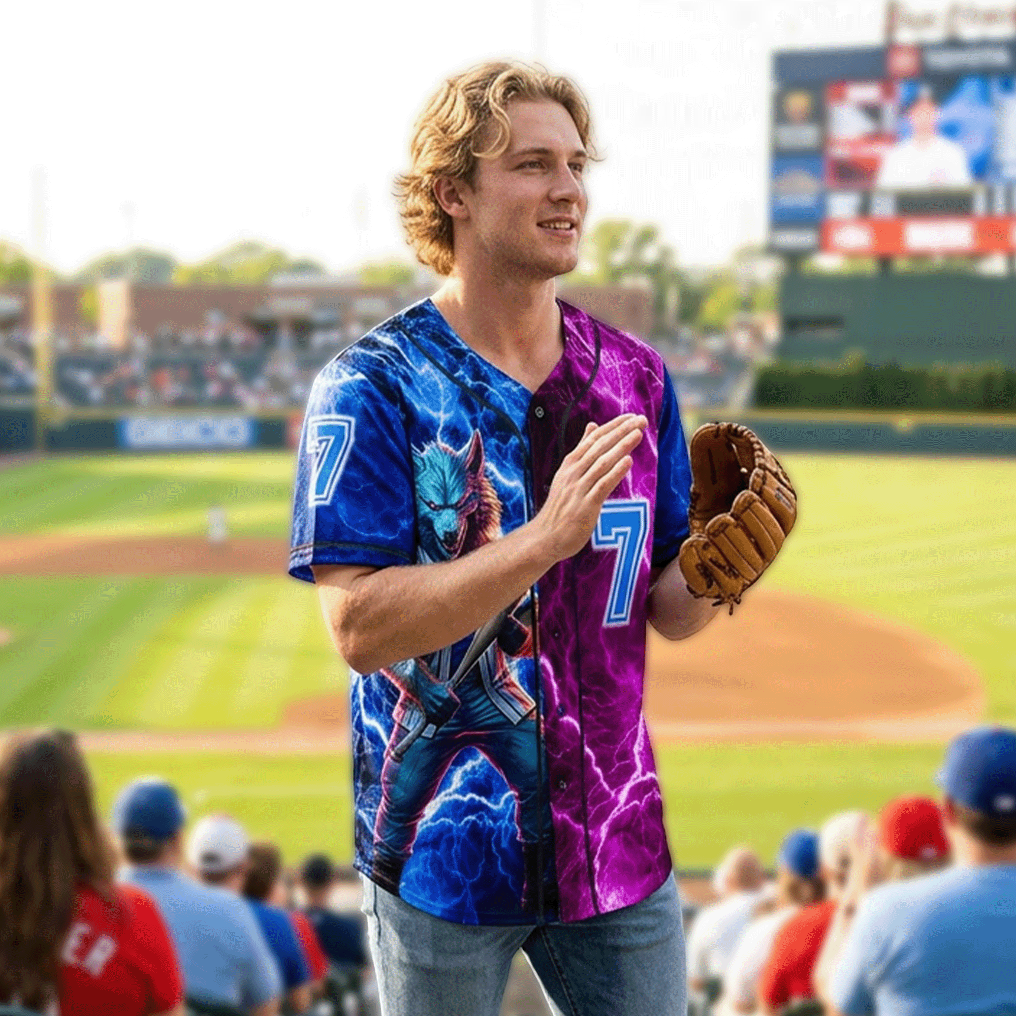 Werewolf Baseball Jersey Lucky Number 7