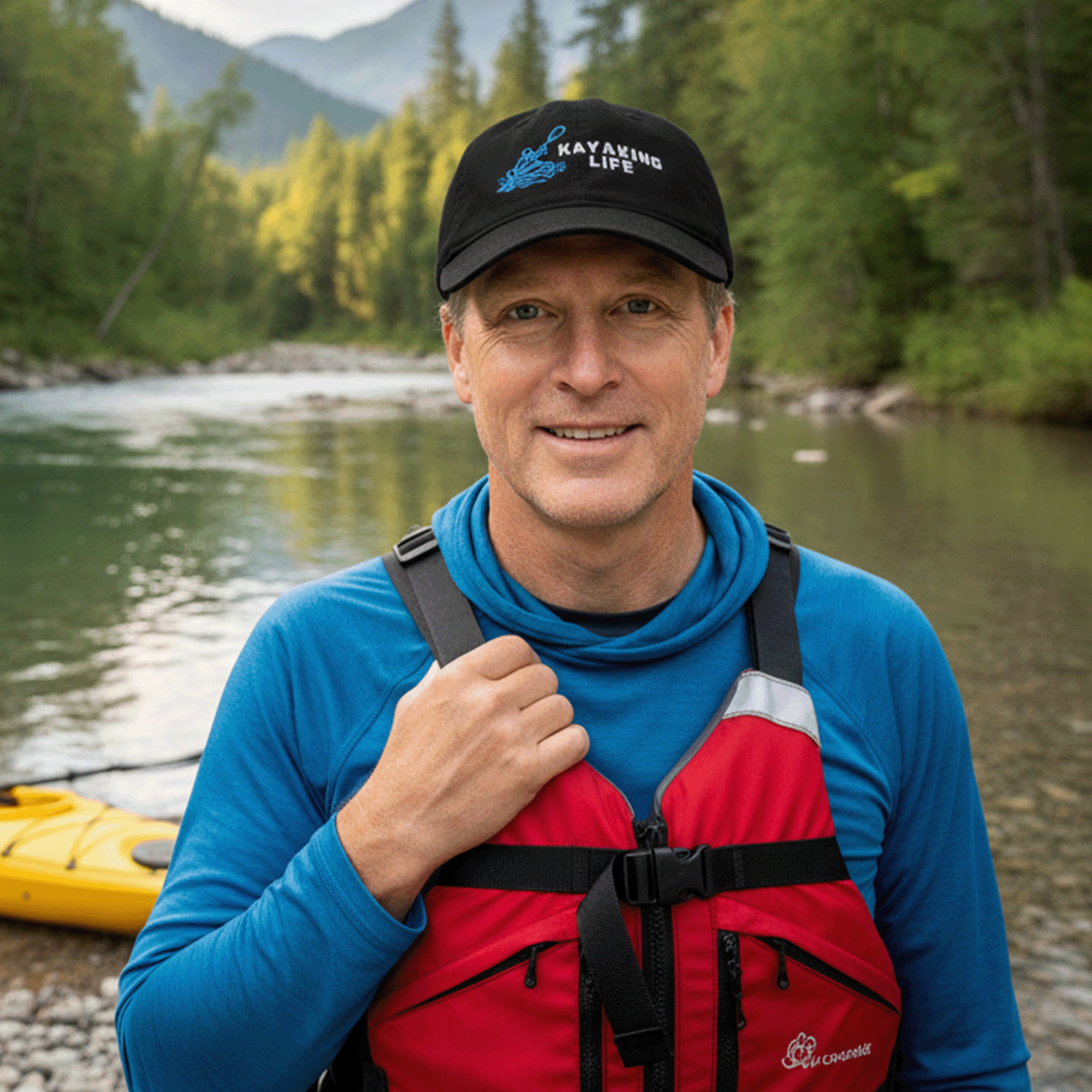 Embroidered Kayaking Life Low-profile Cap