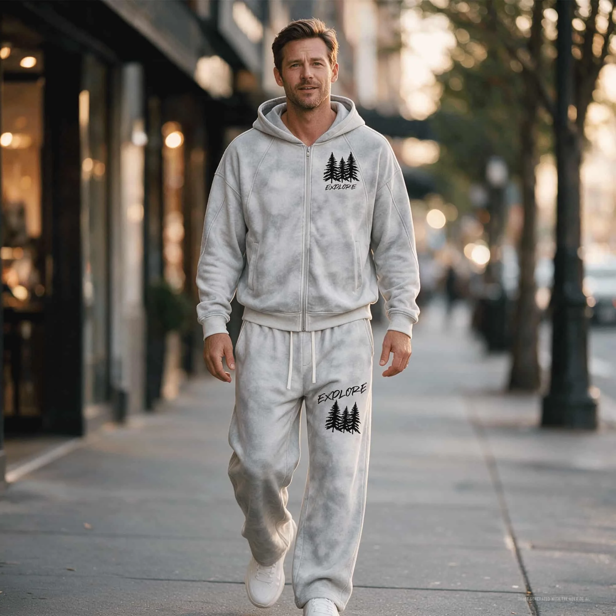 Explore Pine Tree Fleece Hoodie & Sweatpants