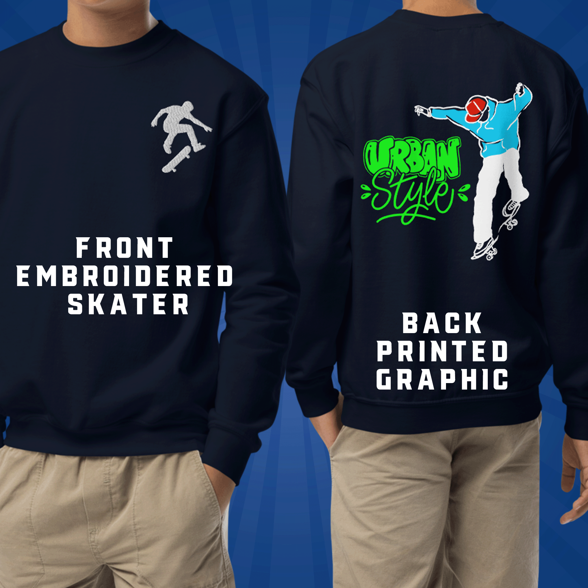 Skateboard Youth Crewneck Sweatshirt