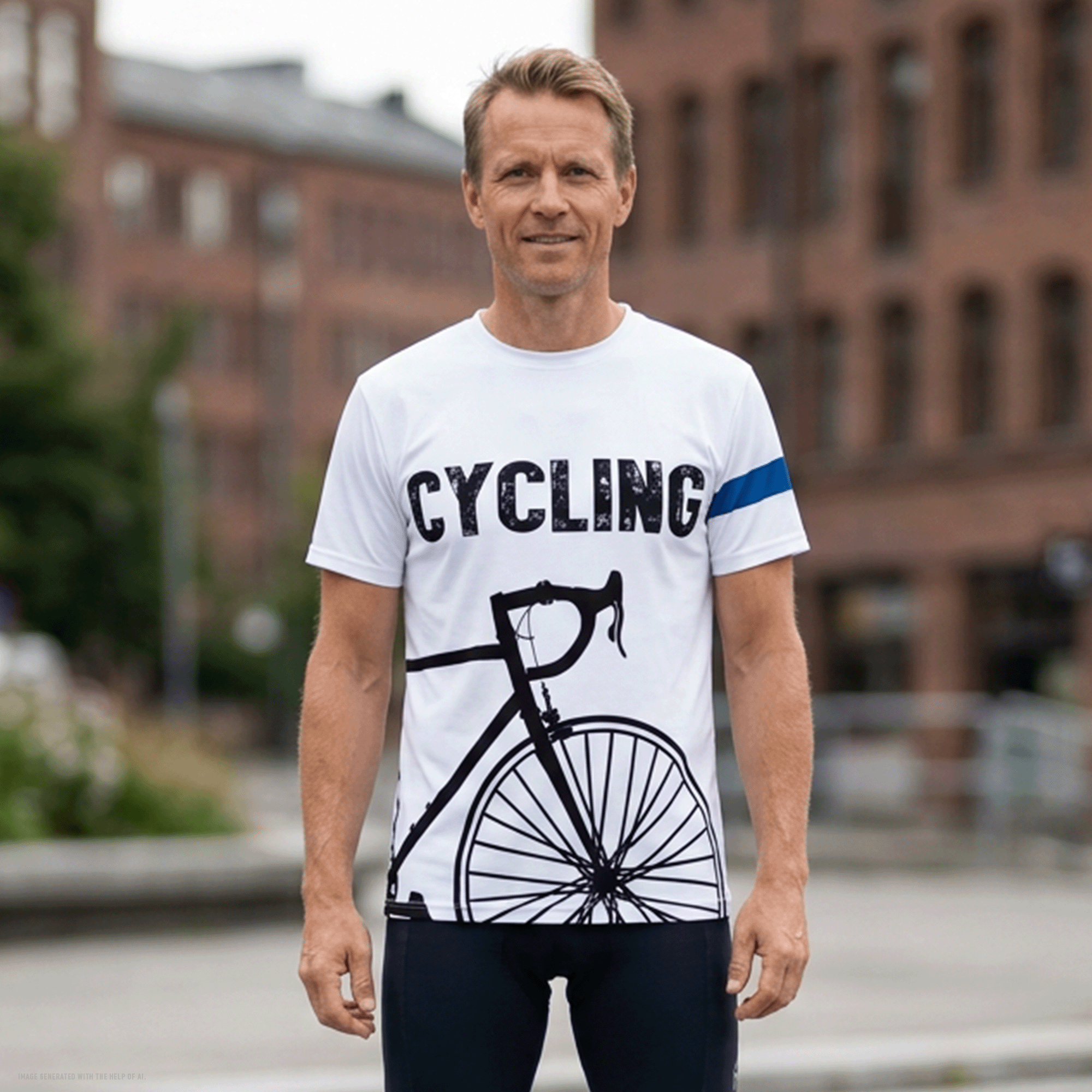 Cycling All Over Print Moisture-Wicking Unisex Tee