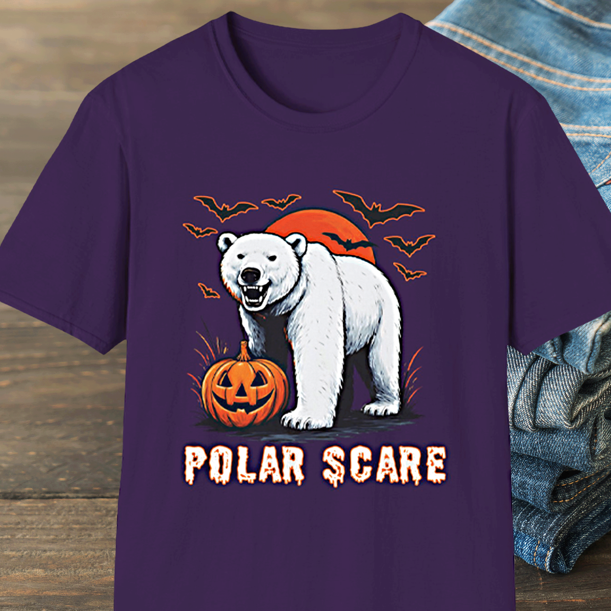 Halloween Polar Bear Graphic Tee
