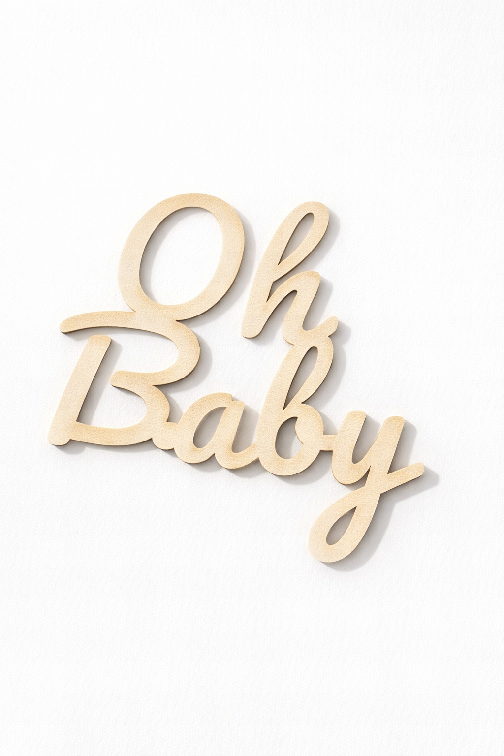 Oh Baby wooden sign decoration in Hertfordshire, ideal for baby showers, gender reveals and special events