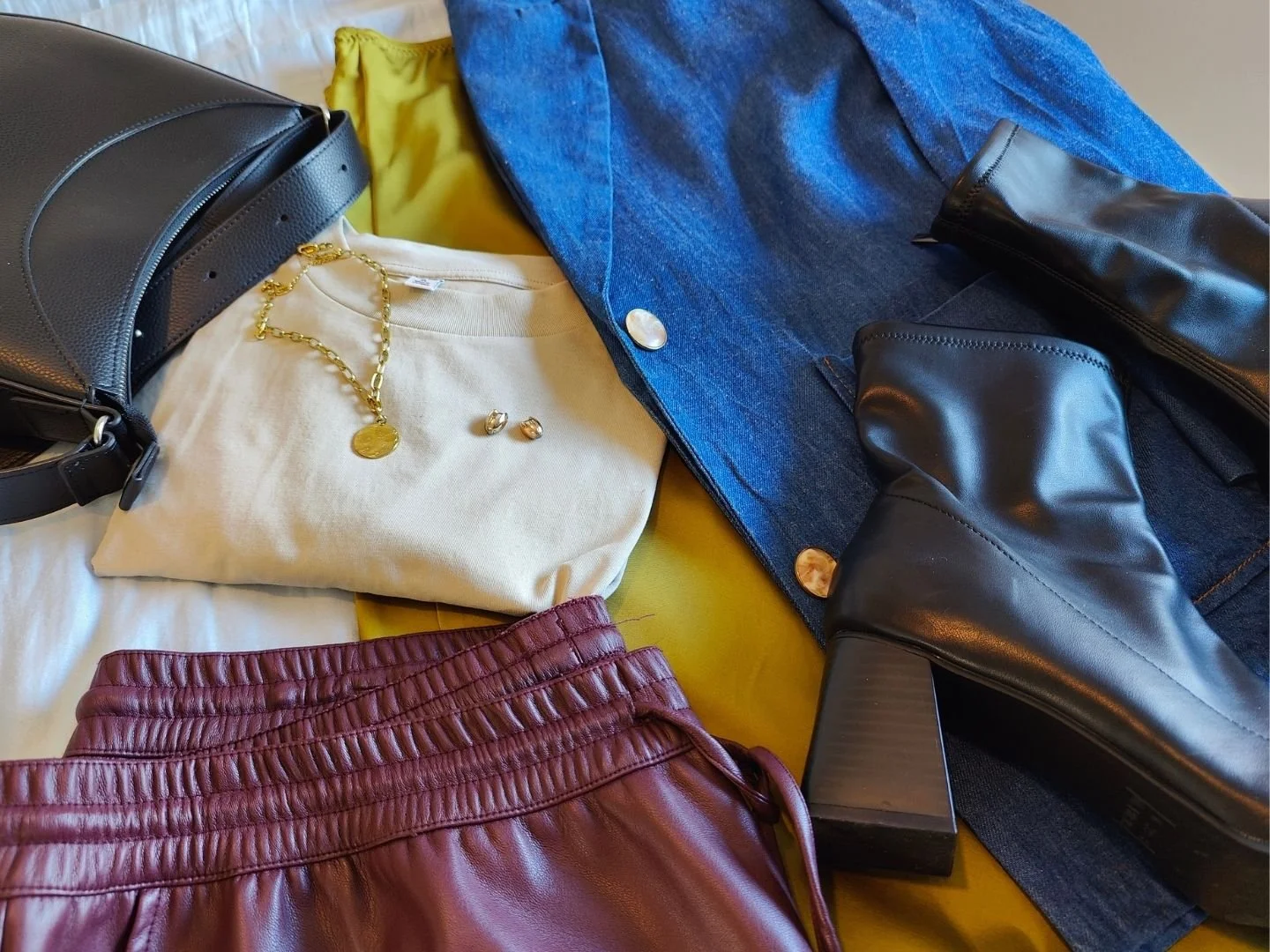 flat lay of an outfit to show how to create outfit ideas from your wardrobe