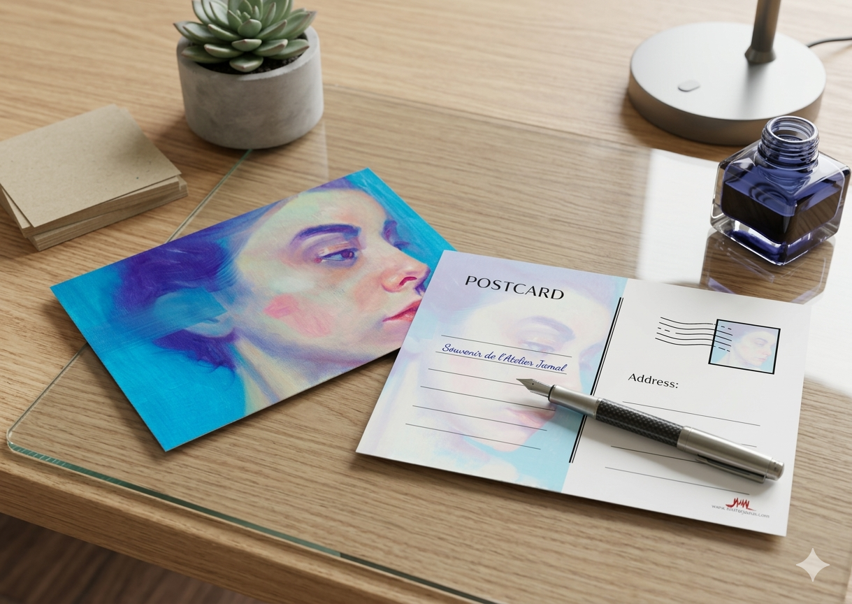 10 Postkarten - Worte mit Farben