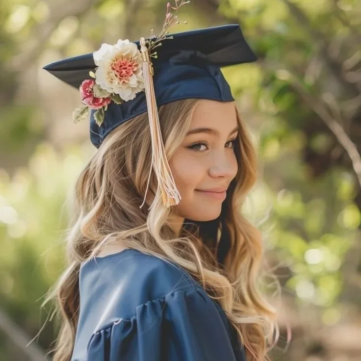 graduation+hair+cap+ideas+flower+on+cap+and+tassel.jpg