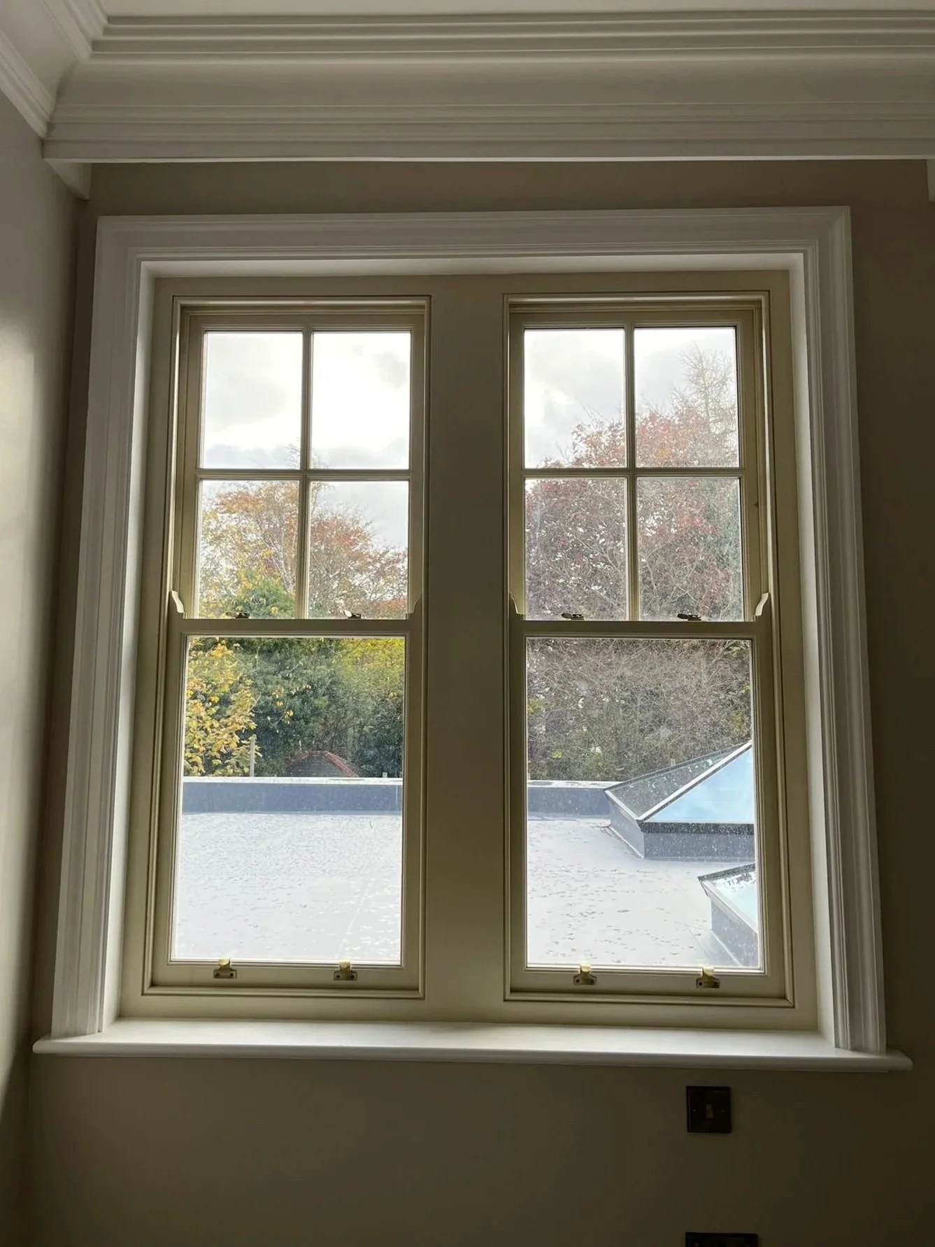 New double sliding sash window installation in Sunderland Tyne and Wear.
