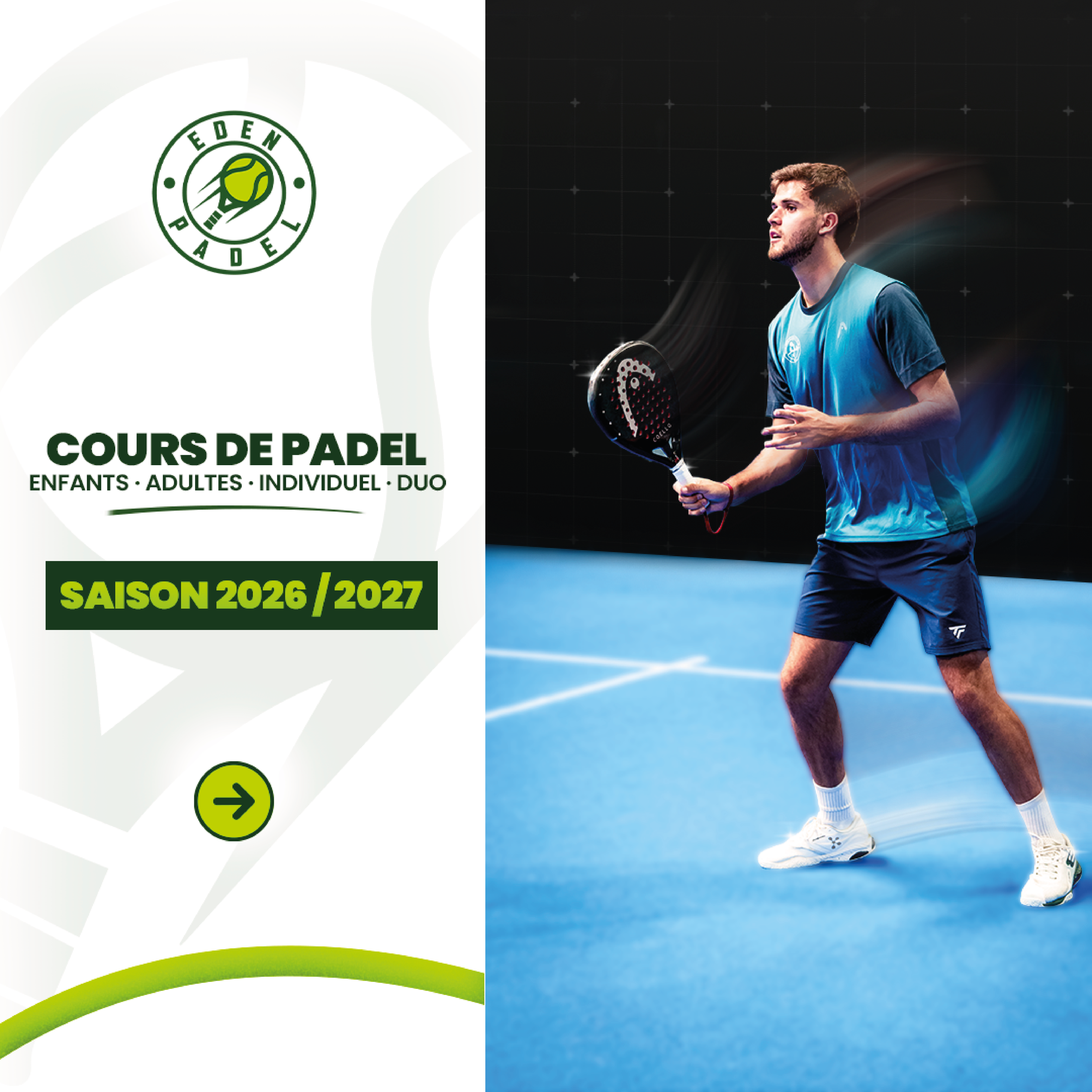 Cours de padel — saison 2026/2027