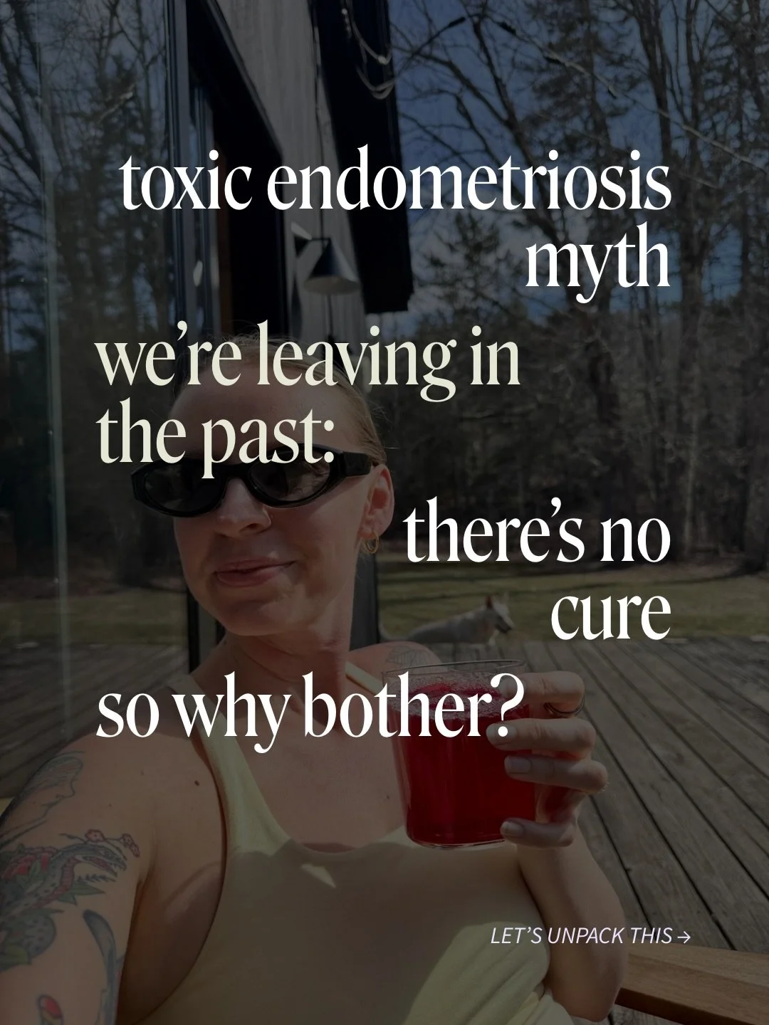 The other day I met someone who&rsquo;d just been diagnosed with endometriosis and her first response was to shrug it off. She said to me, &ldquo;there&rsquo;s no cure anyway.&rdquo;

I was both triggered and heartbroken by that sentiment because som