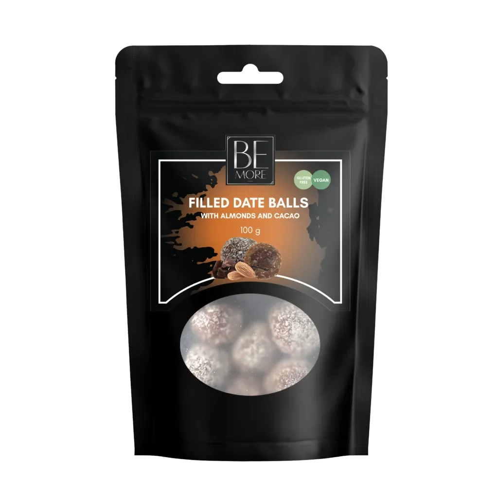 Filled date balls with Almonds and Cacao, 100gr