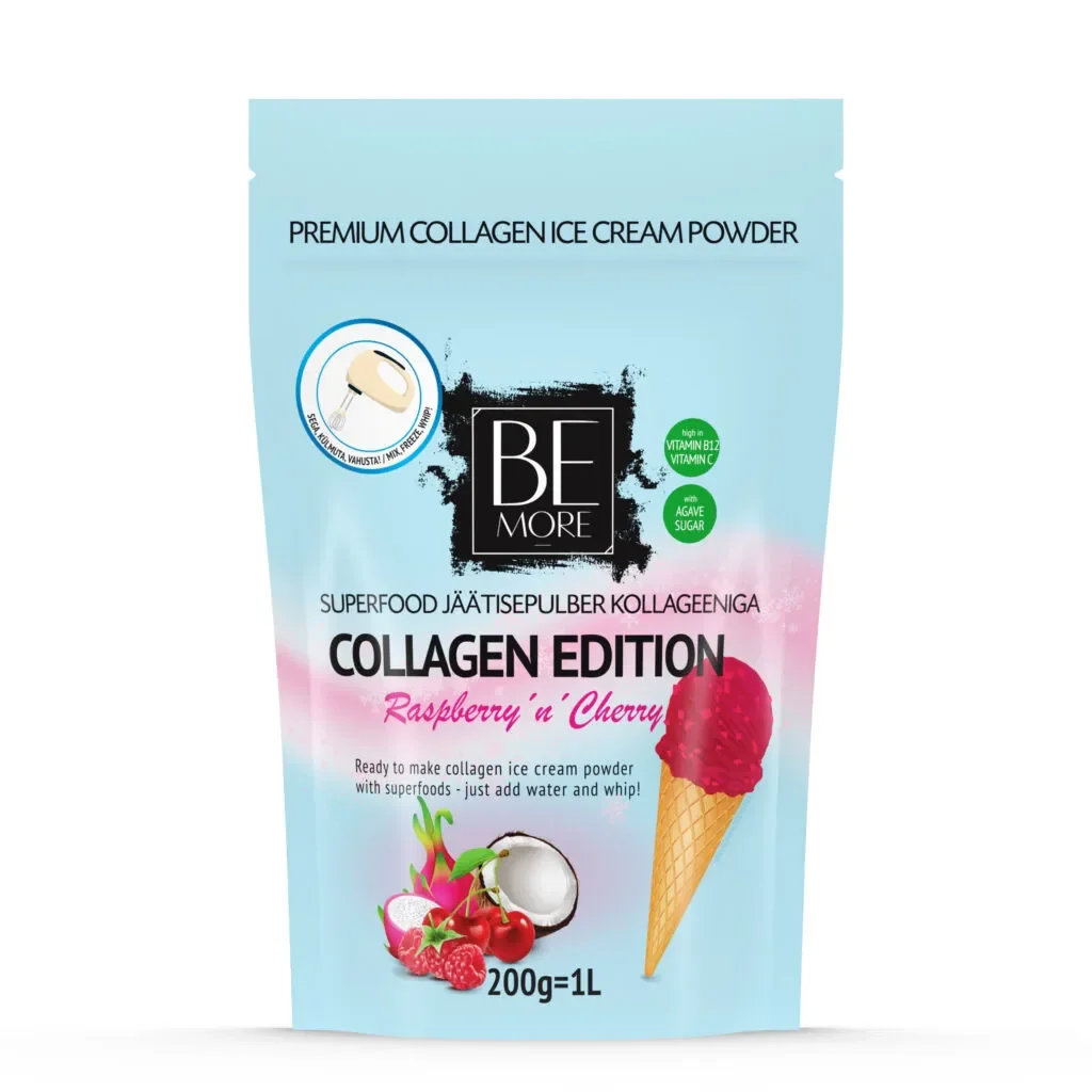 COLLAGEN EDITION Raspberry and Cherry ice cream powder, 200g