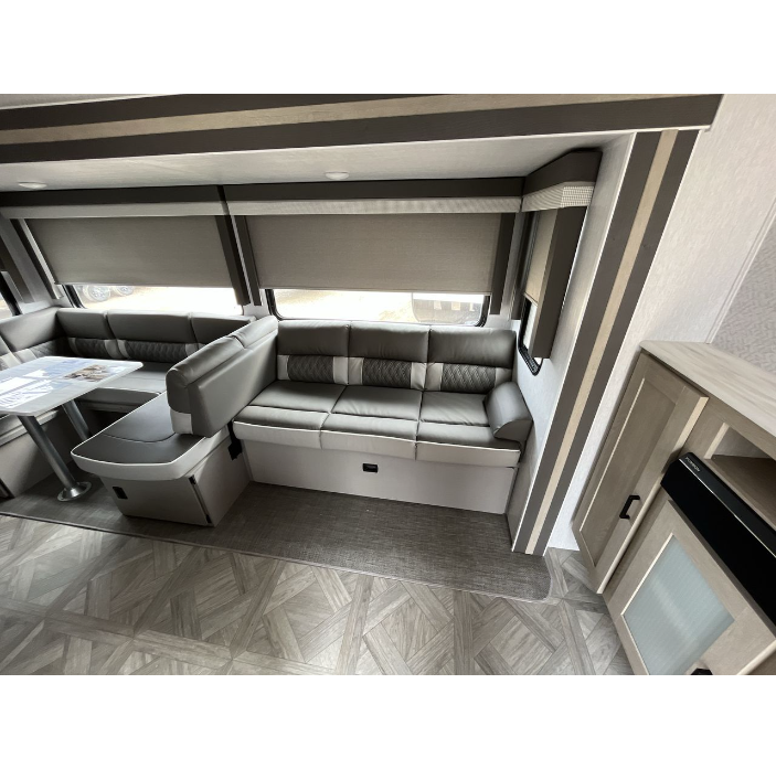 Versa Couch set up with bigger table.