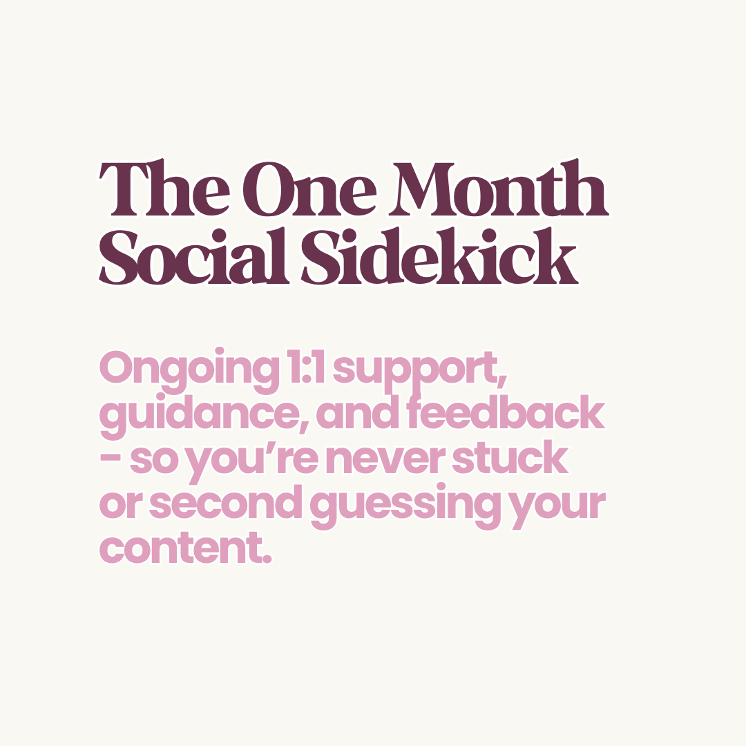 The One Month Social Media Sidekick