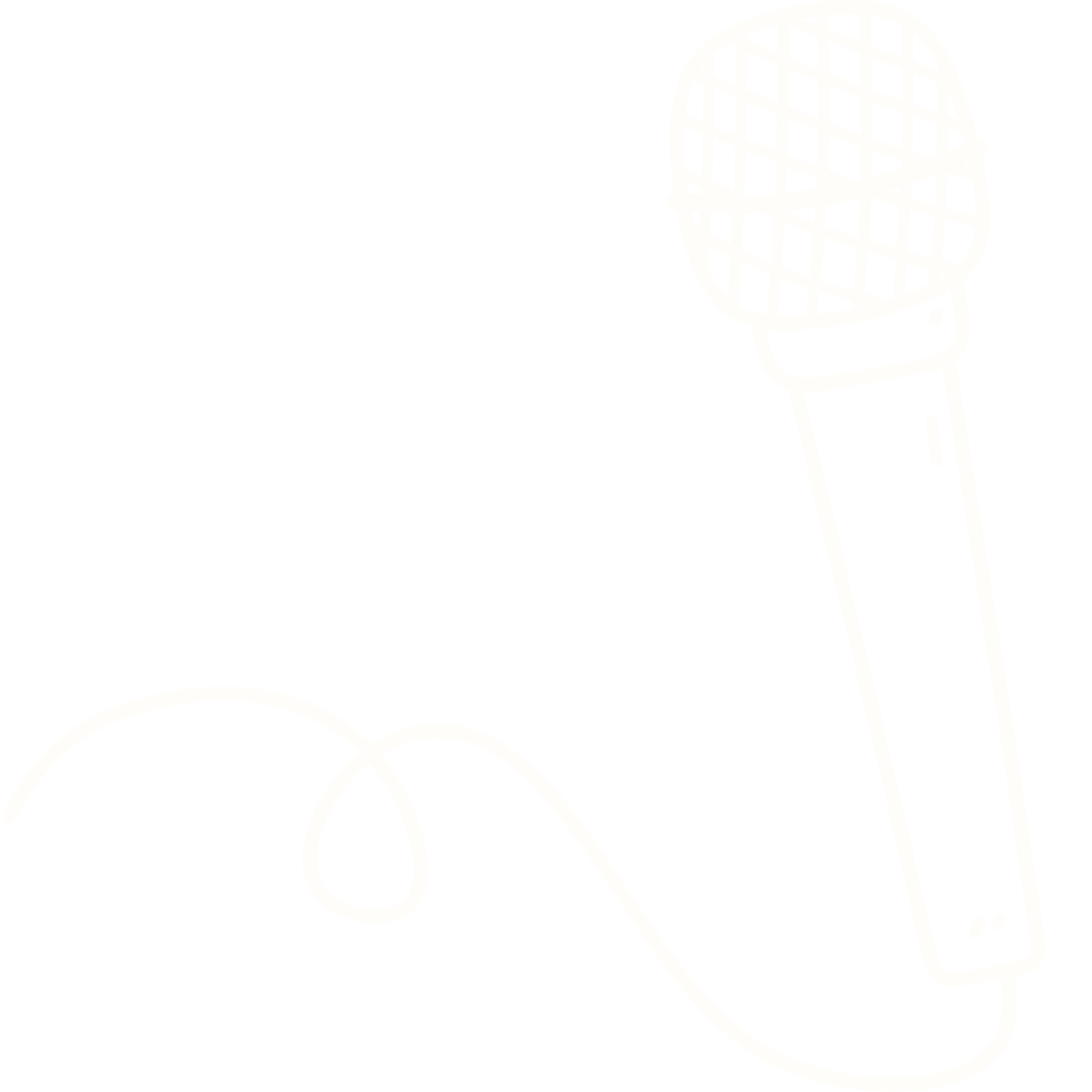 Outline of a hand wearing a glove holding a tennis racket with a tennis ball near the racket strings.