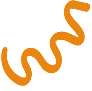 A drawing of a brown snake with a wavy body on a black background.