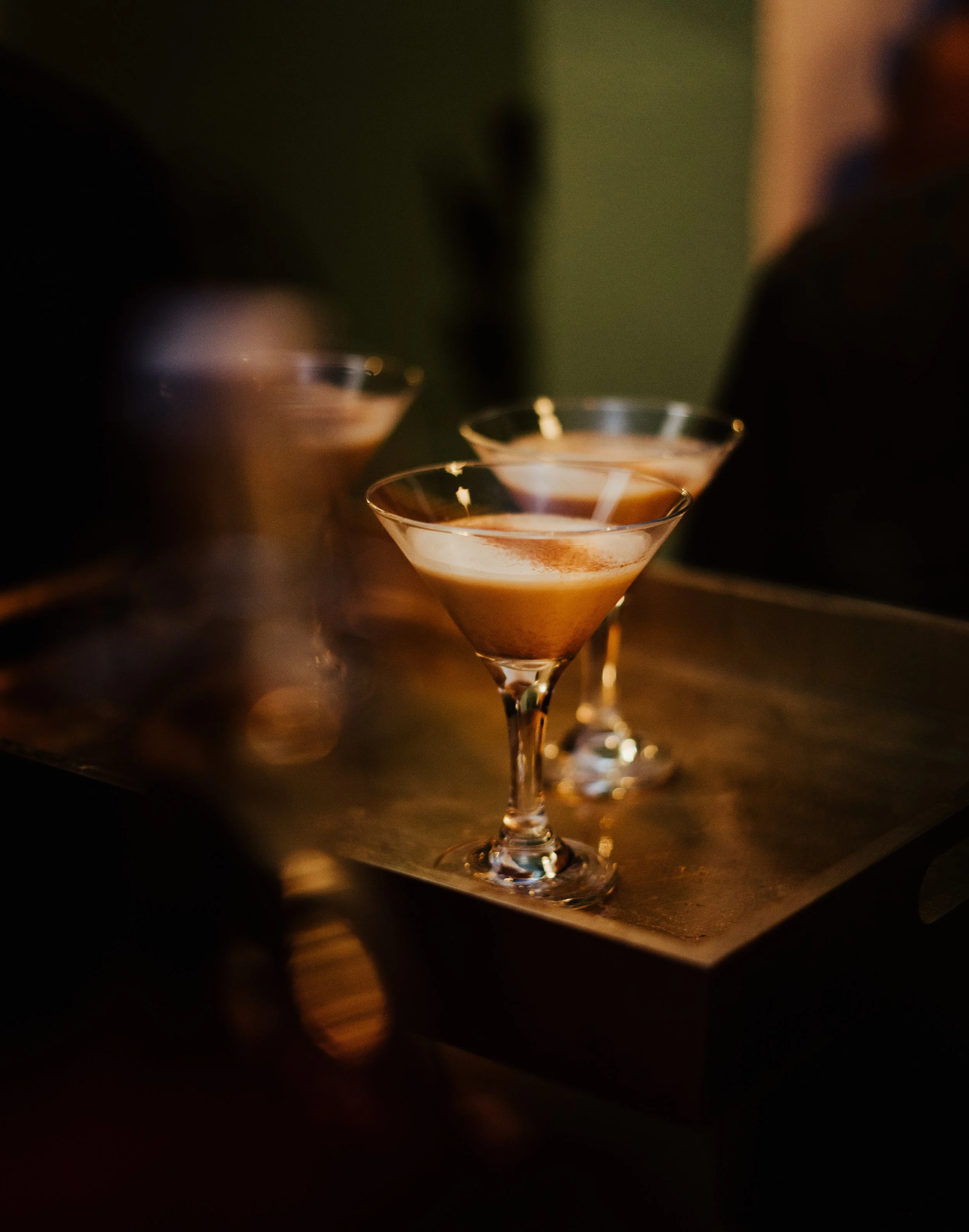 A coffee-based cocktail with sweet spices