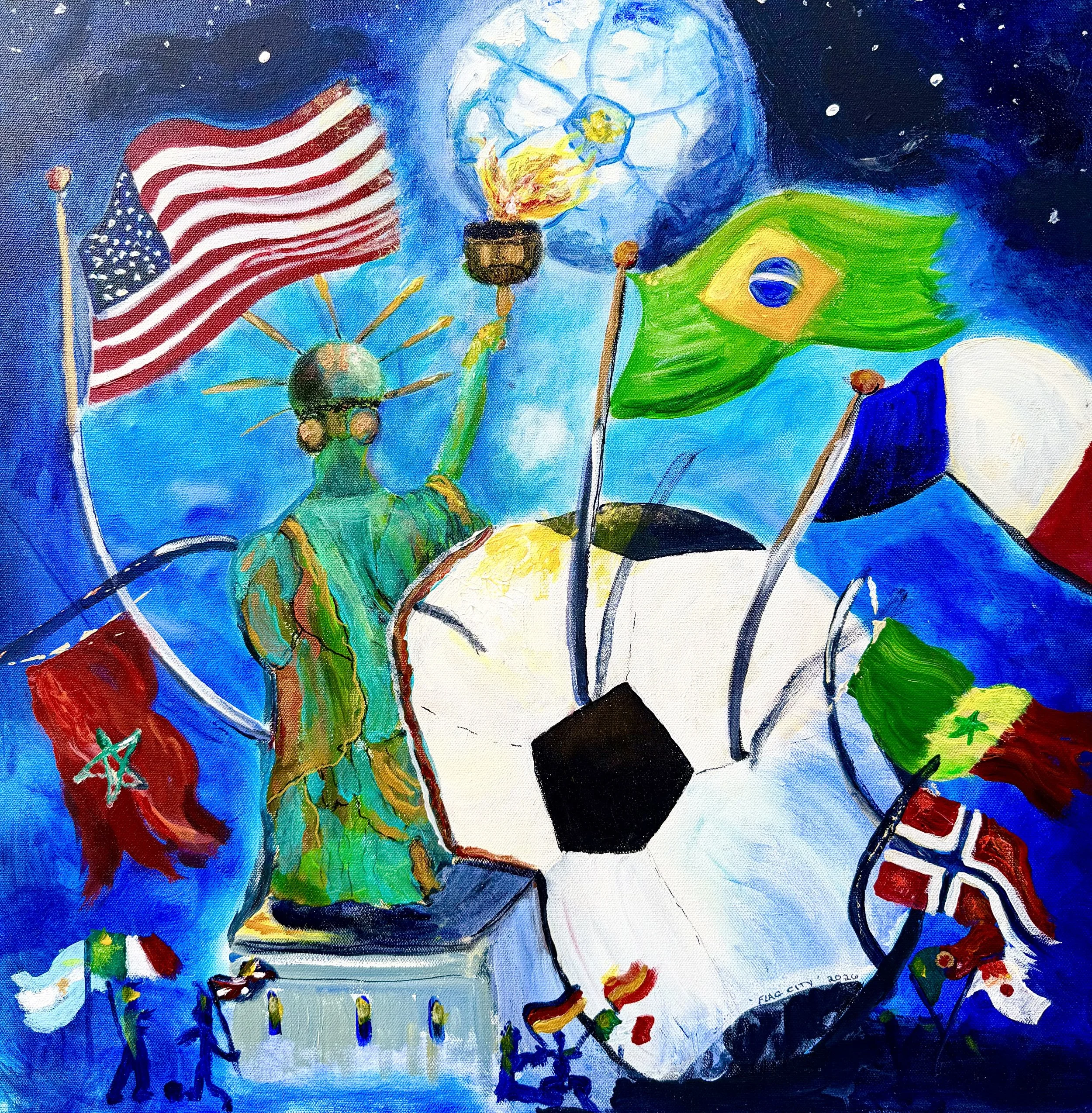 Flag City 24x24 acrylic