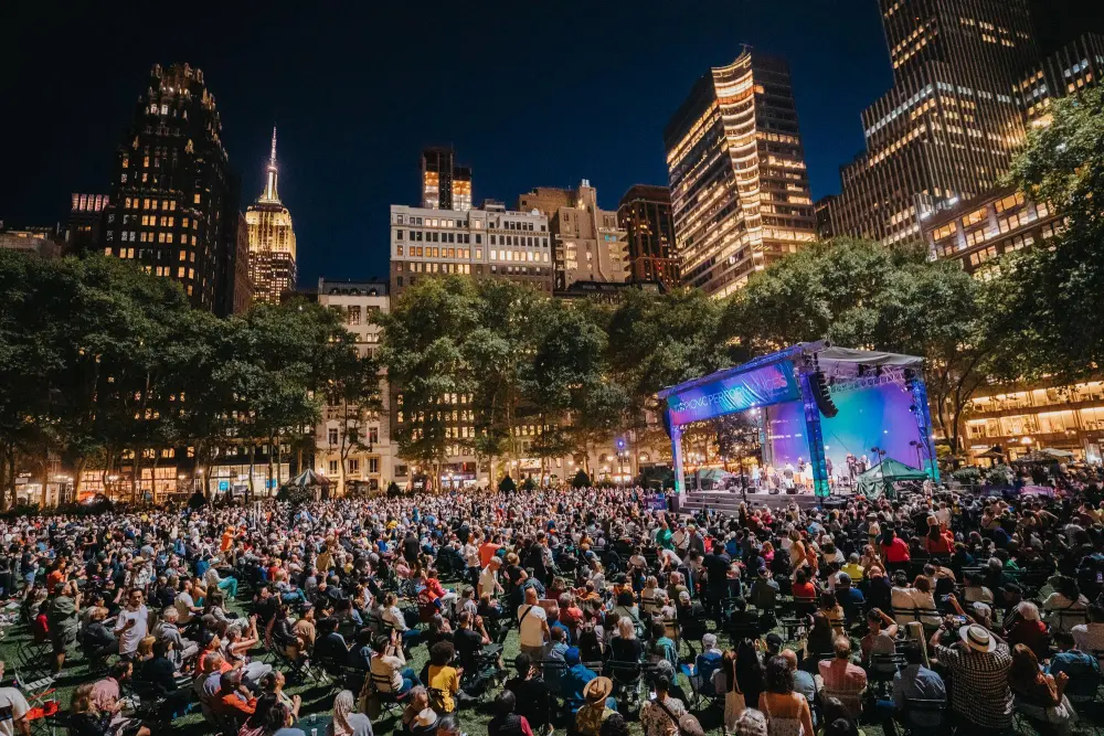 Bryant Park Picnic Performances presented by Bank of America is a free outdoor festival that welcomes all New Yorkers to experience the city’s vibrant arts and culture.  August - September 11th, 2026. 