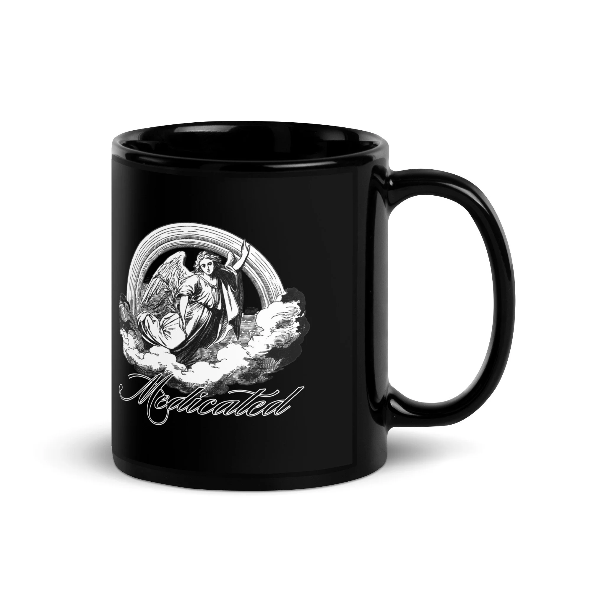 Medicated Black Glossy Mug