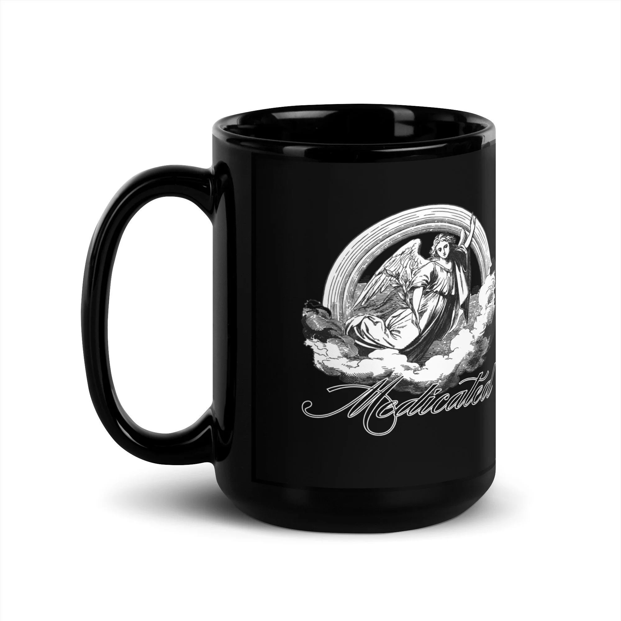 Medicated Black Glossy Mug