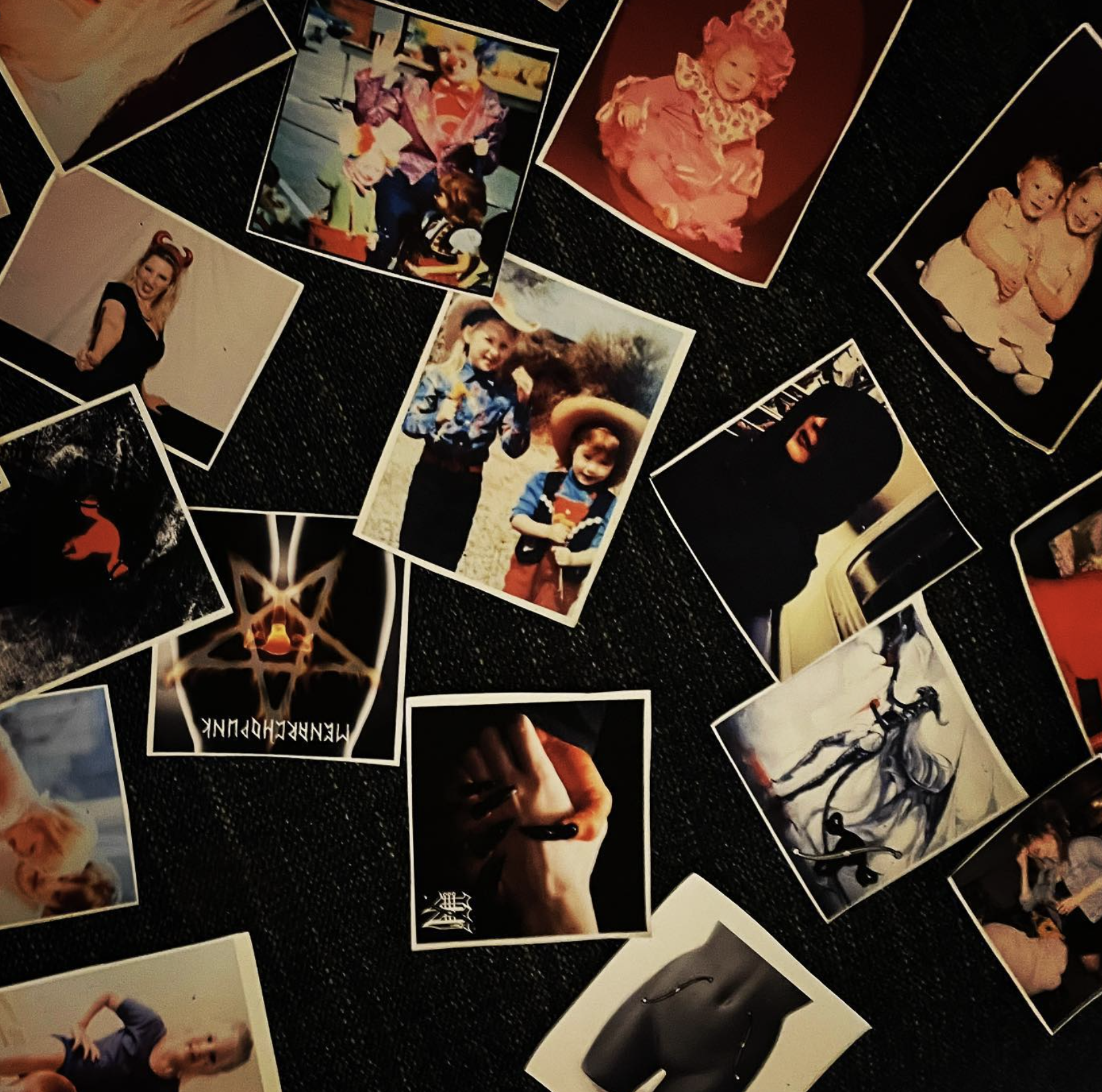 A number of snapshots and occult imagery