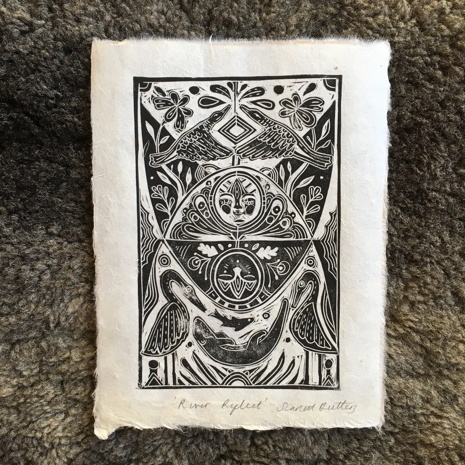 Lilith Linocut print 4