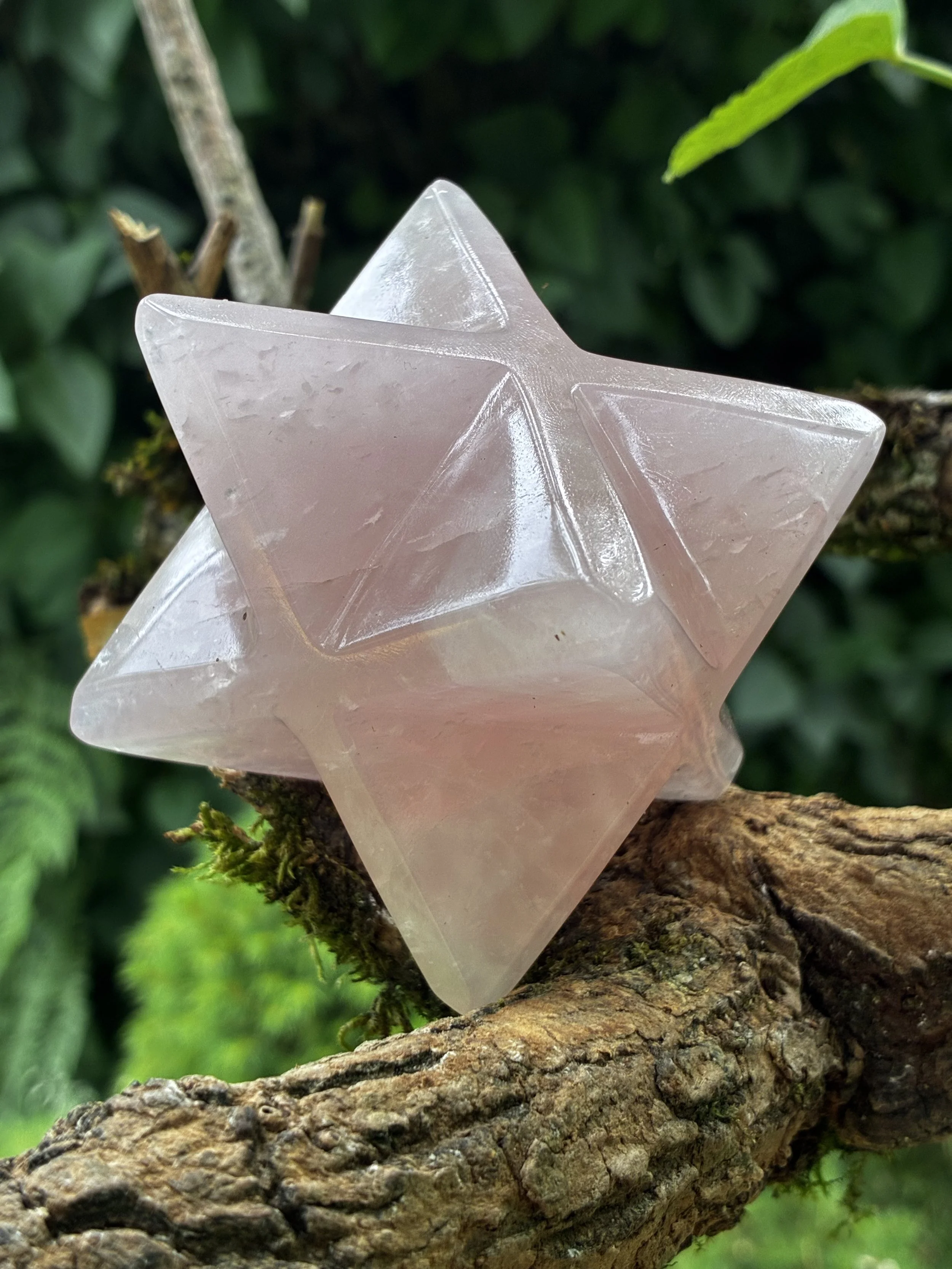 Brazilian Rose Quartz Merkaba, 283g