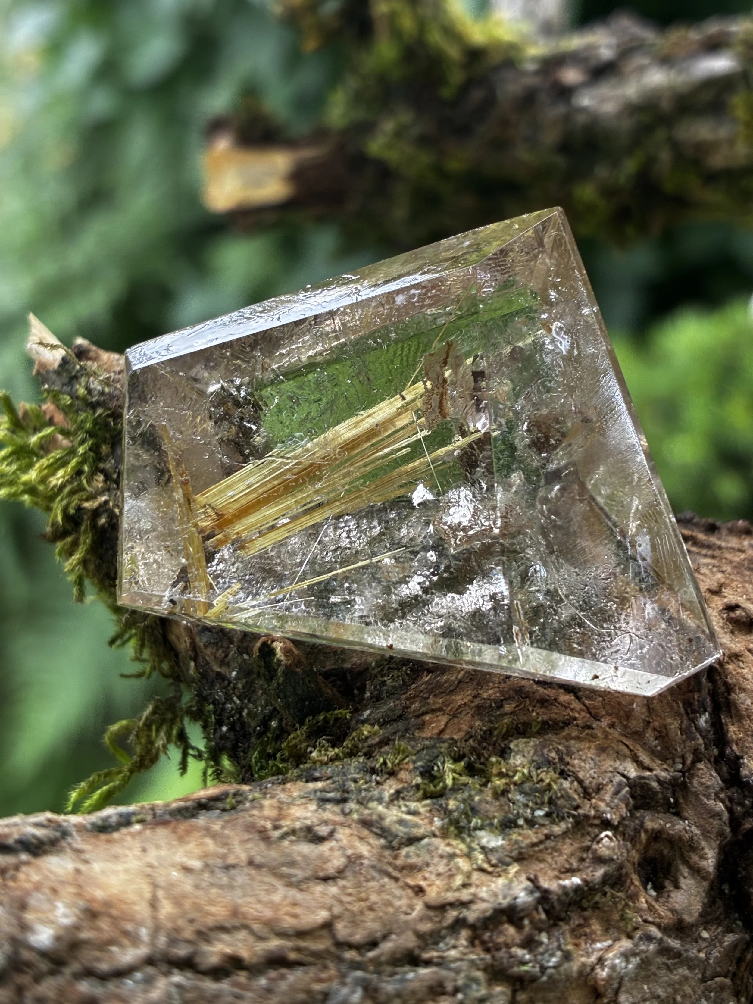 Brazilian Rutilated Quartz Five-Sided Freeform of Transformation, 26g