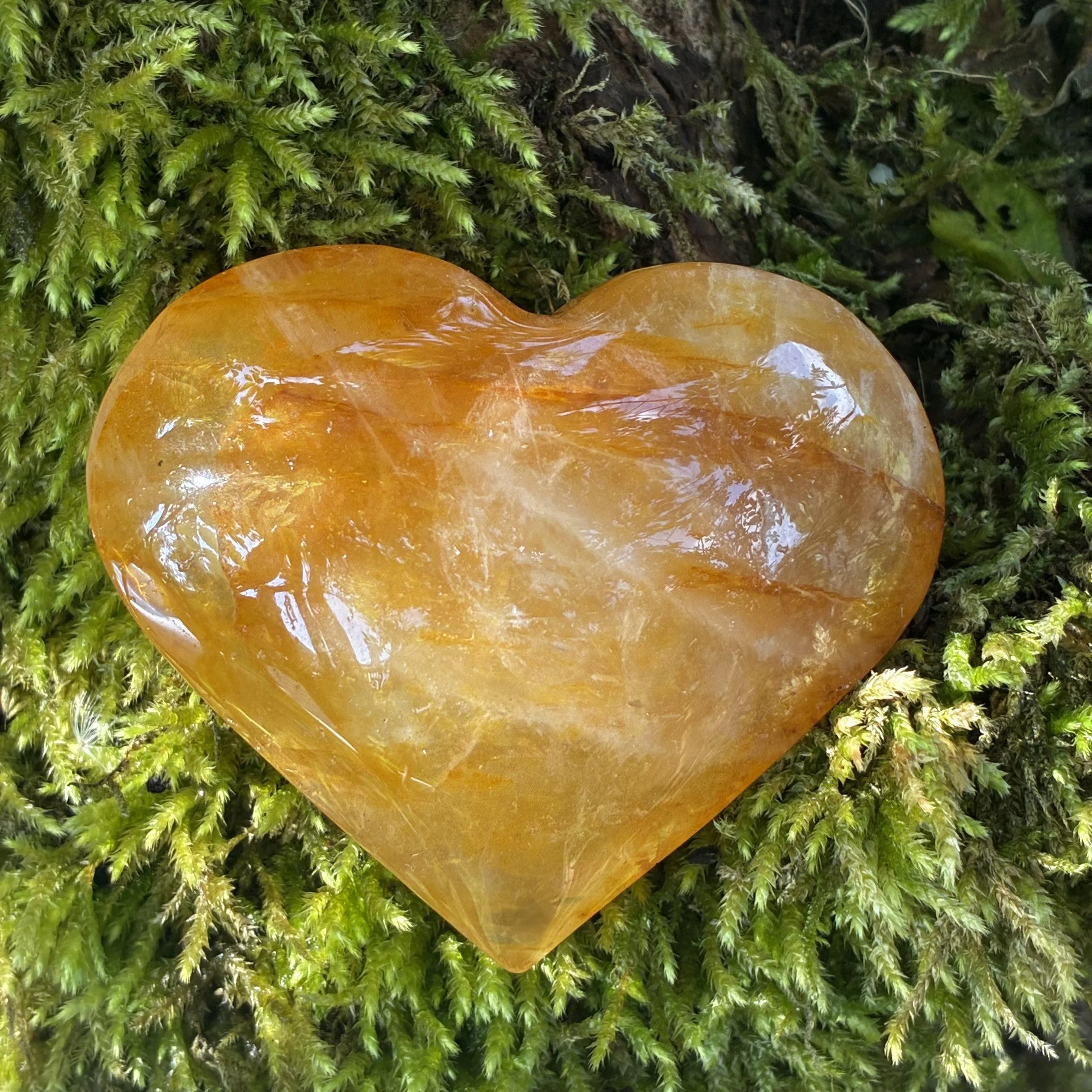 Golden Heart Brazilian Carved Heart, 159g