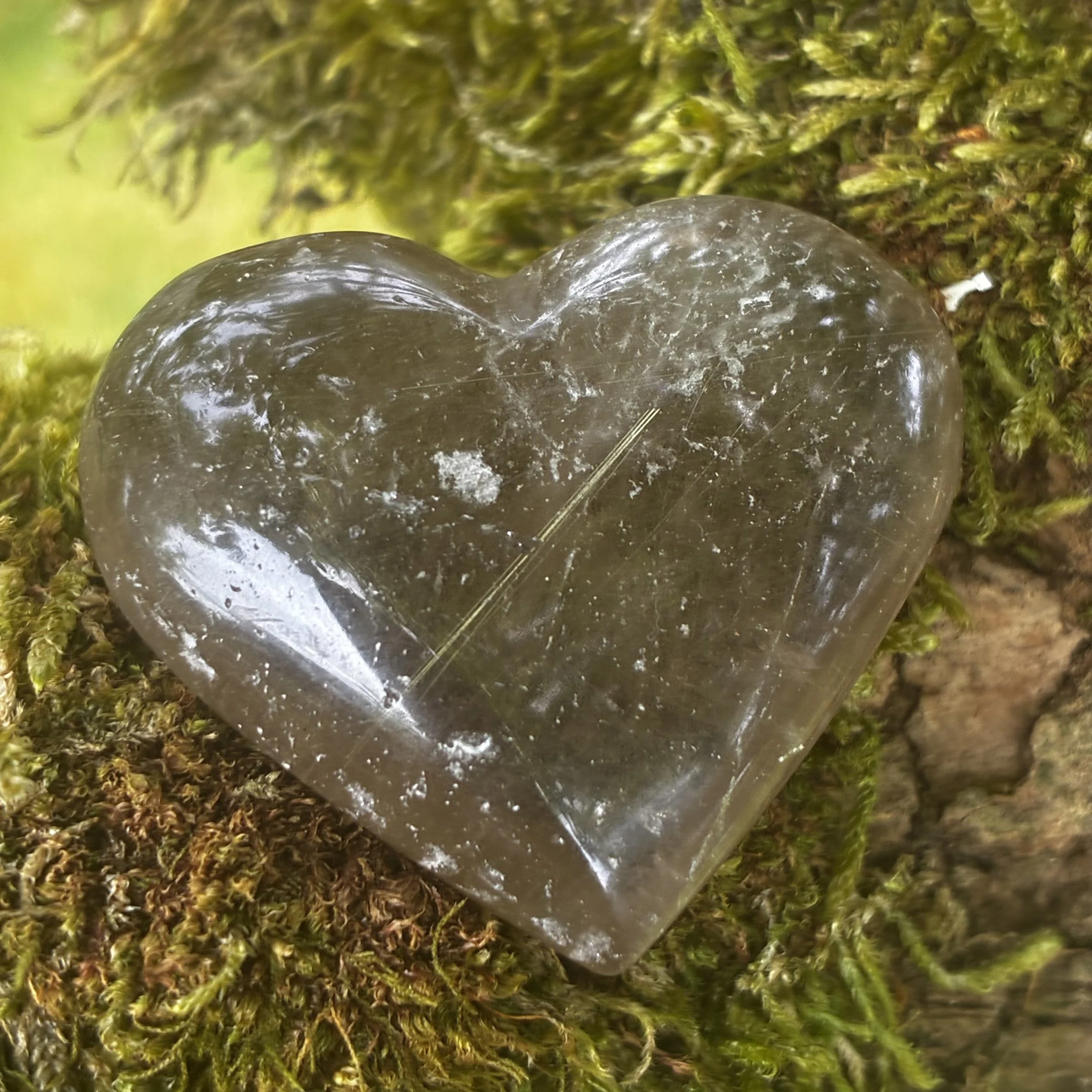 Brazilian Smokey Quartz Heart, 23g