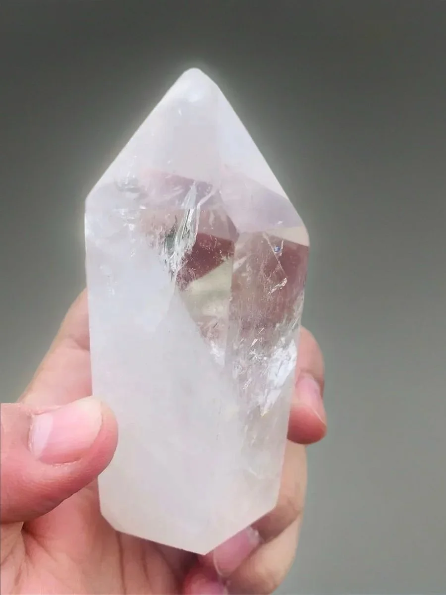 Clear Quartz Point with rainbows, 281g - PRE-ORDER
