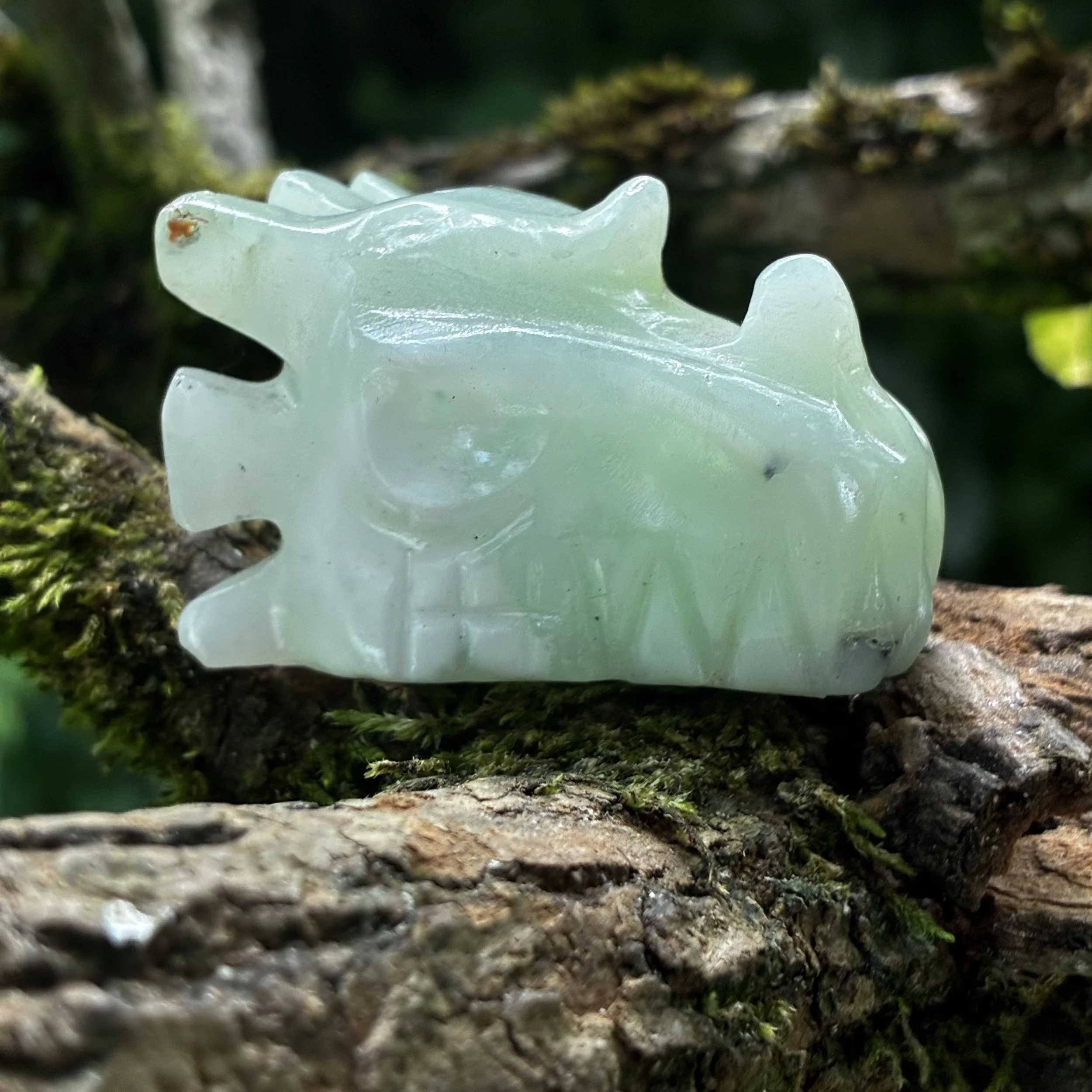 Rare Brazilian Chrysoprase Dragon Carving – 49g