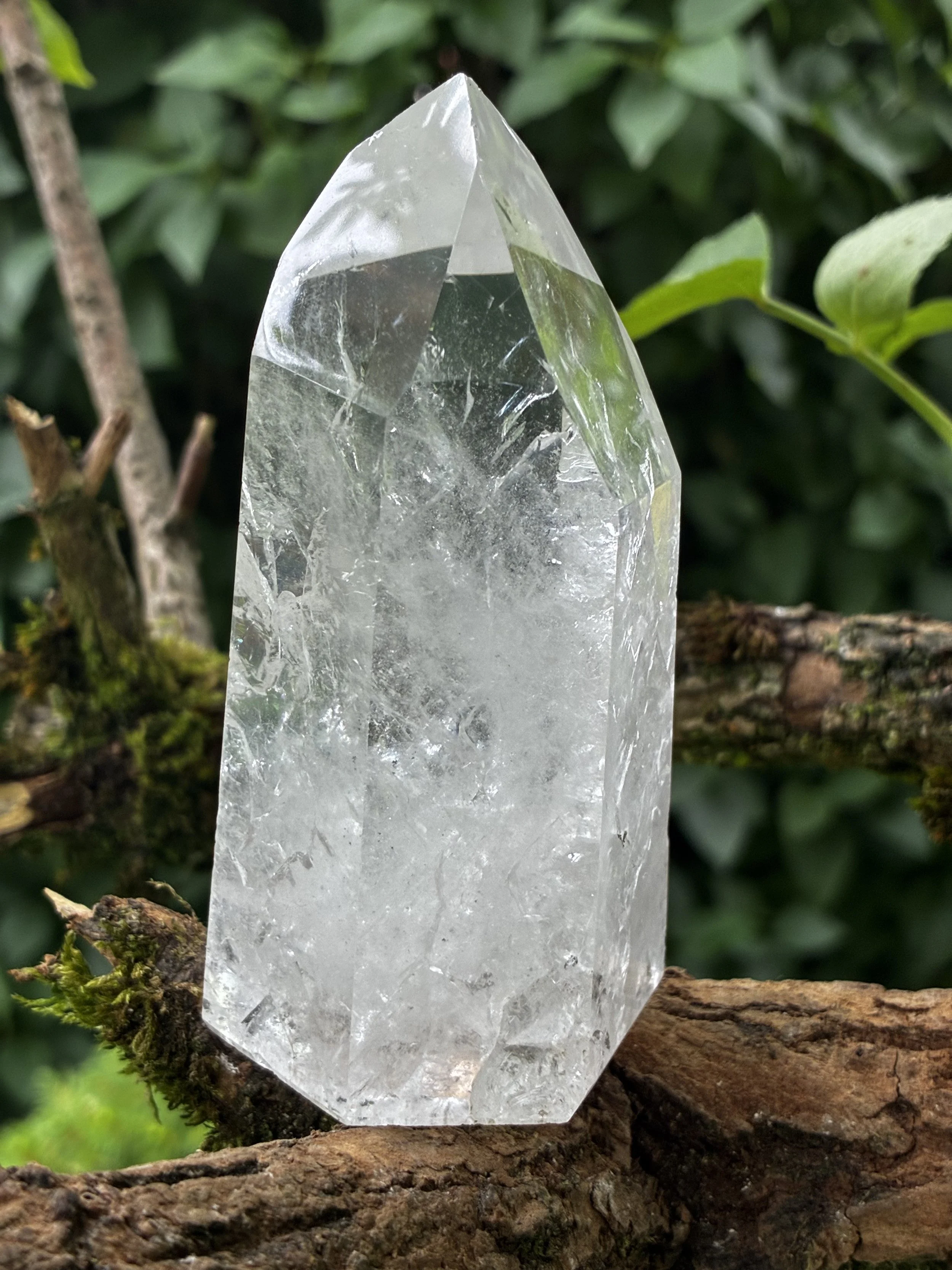 Angel Veils - Brazilian Clear Quartz with Natural Veils & Rainbow Inclusions, 648g