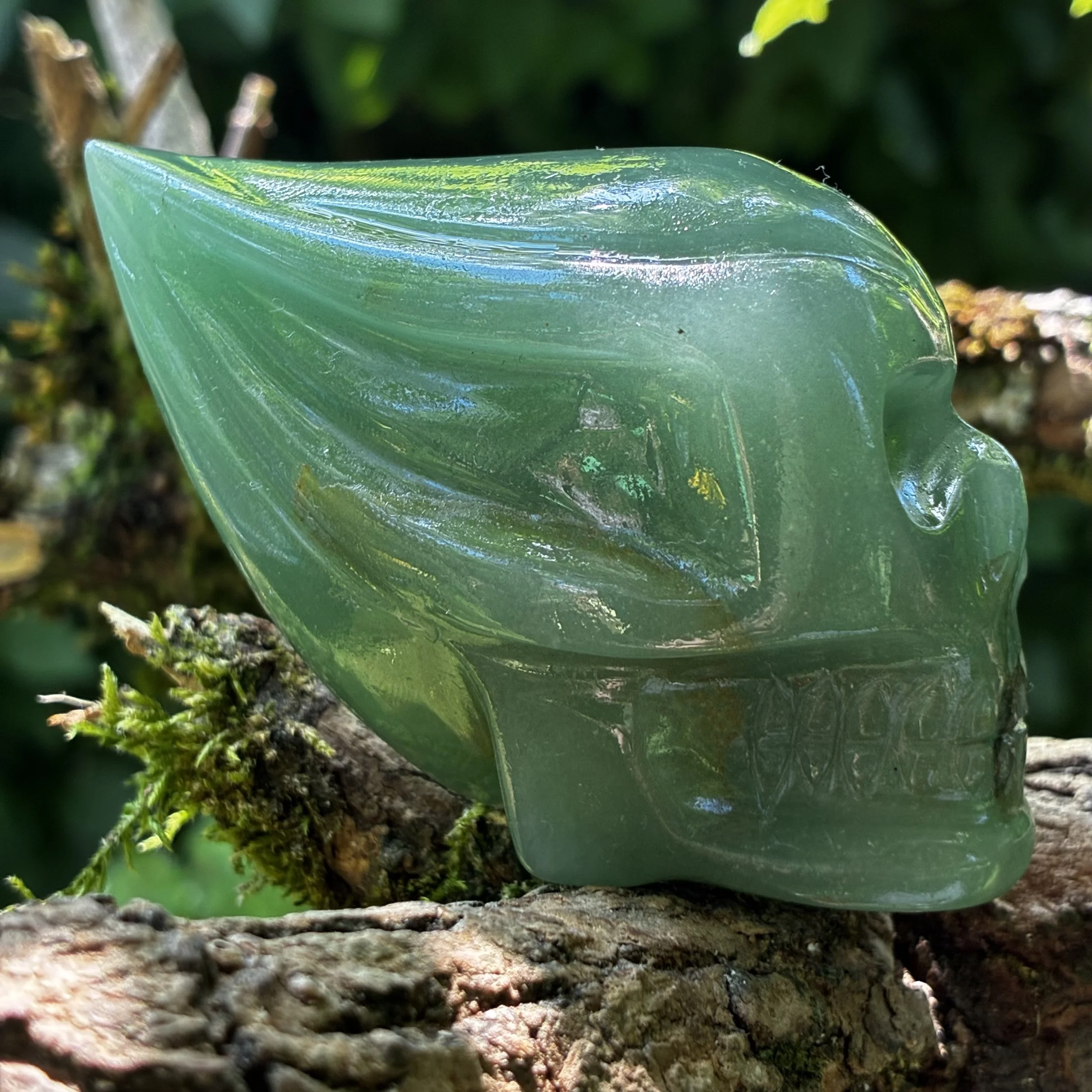 Brazilian Green Quartz Traveller Crystal Skull – Renewal, New Perspectives & Coded Light 181g