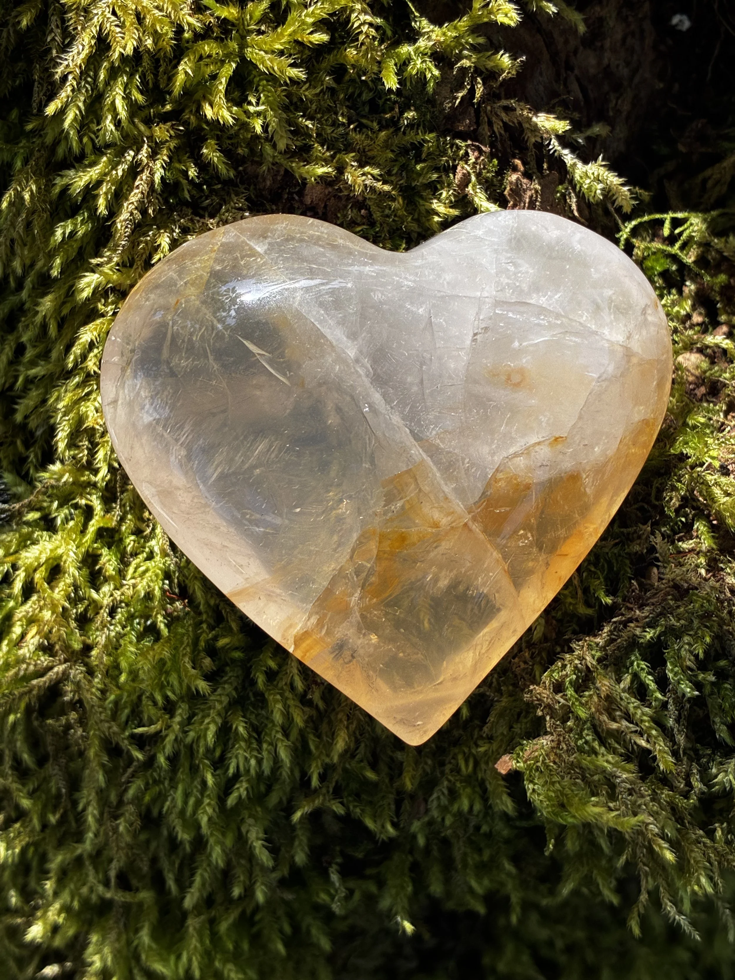 Golden Heart Brazilian Carved Heart, 111g