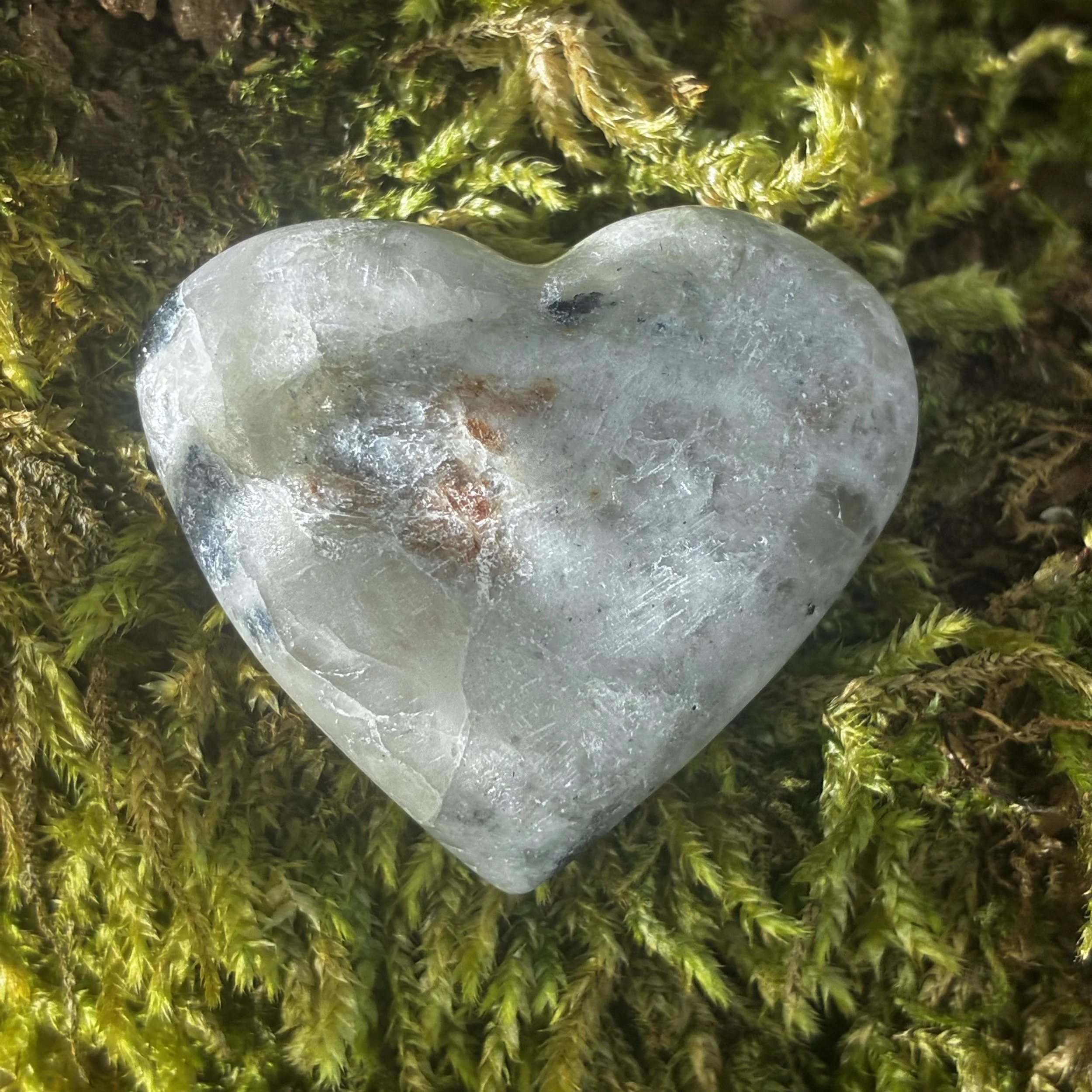 Brazilian Moonstone Crystal Heart, 19g
