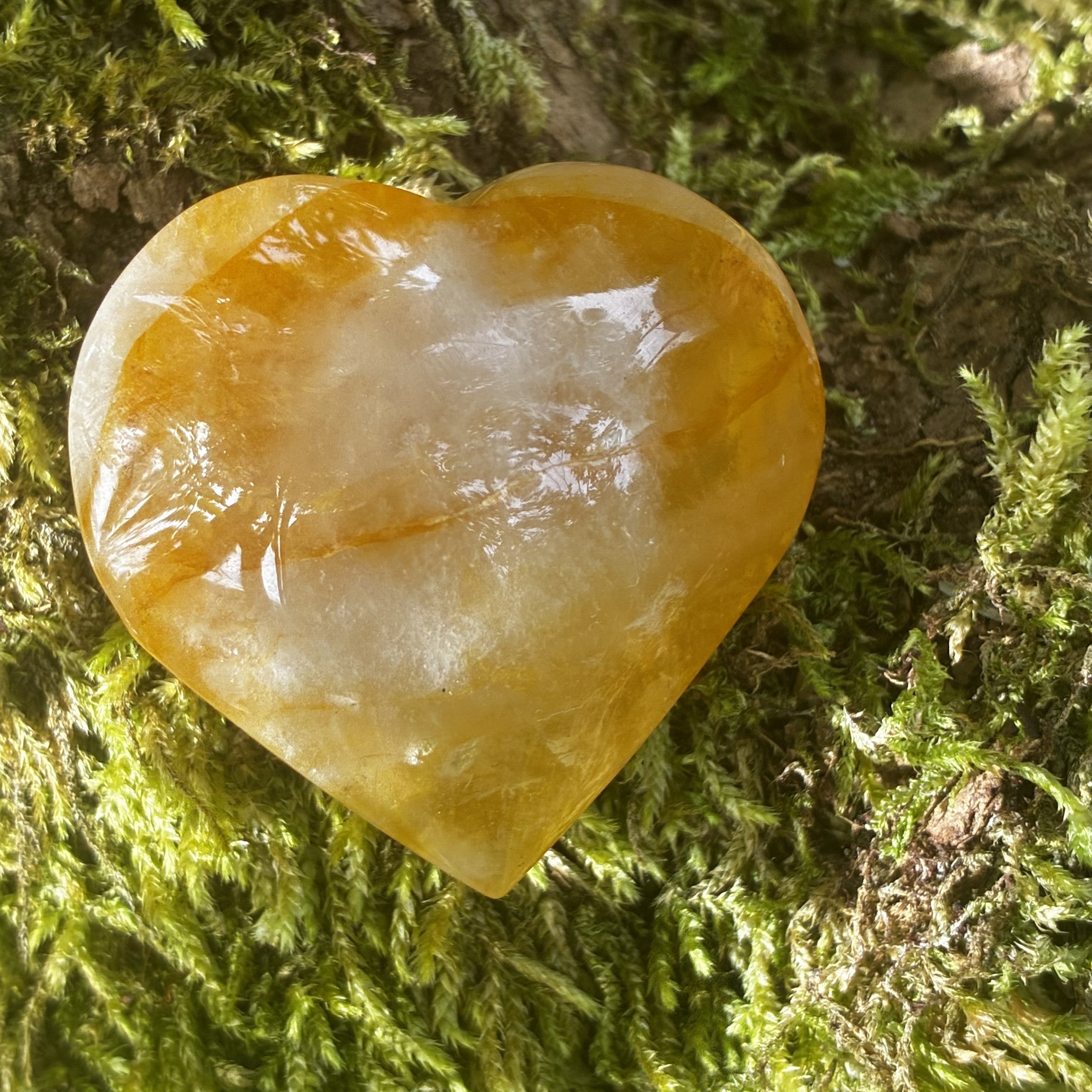 Golden Heart Brazilian Carved Heart, 63g