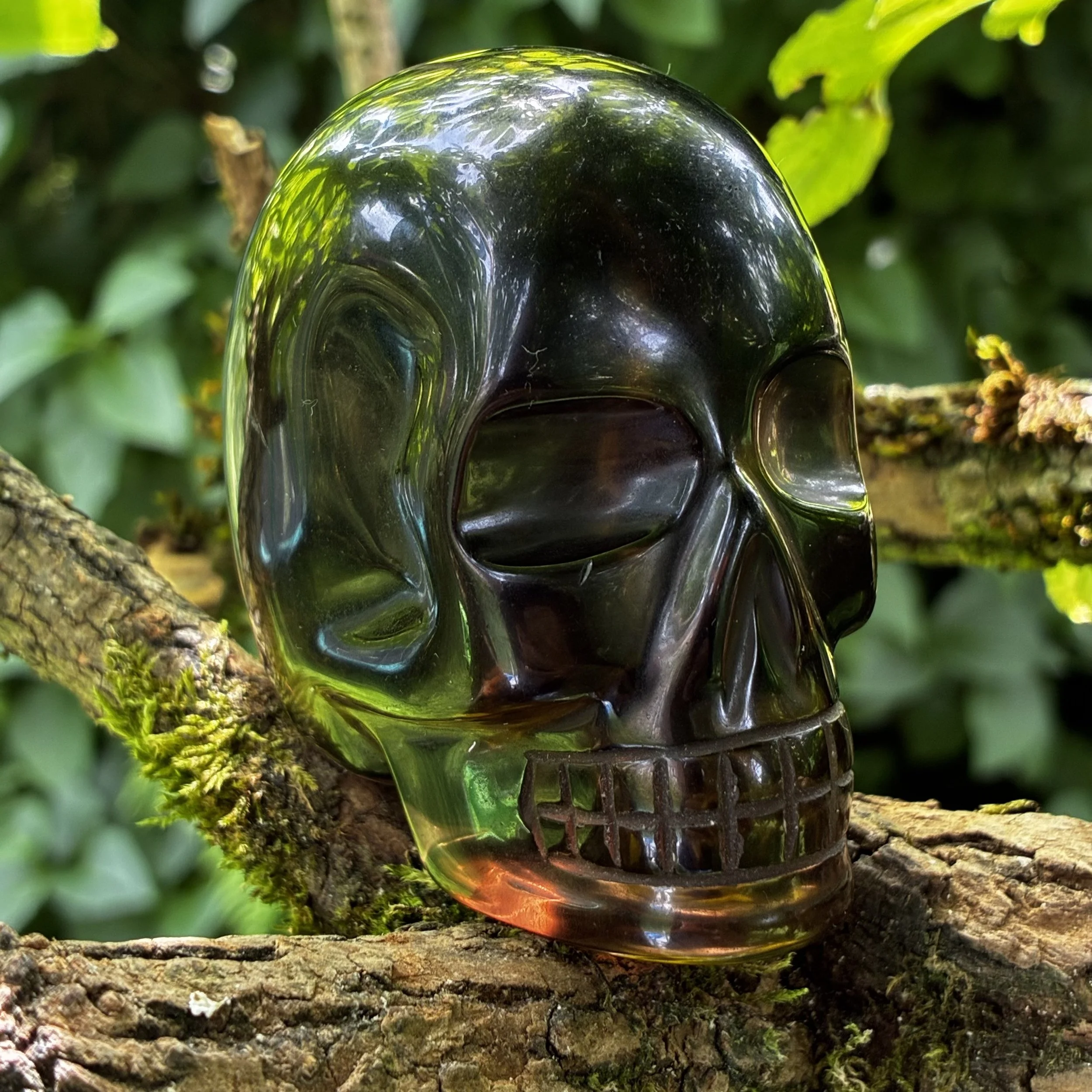 Brazilian Morion Smokey Quartz Crystal Skull – 353g
