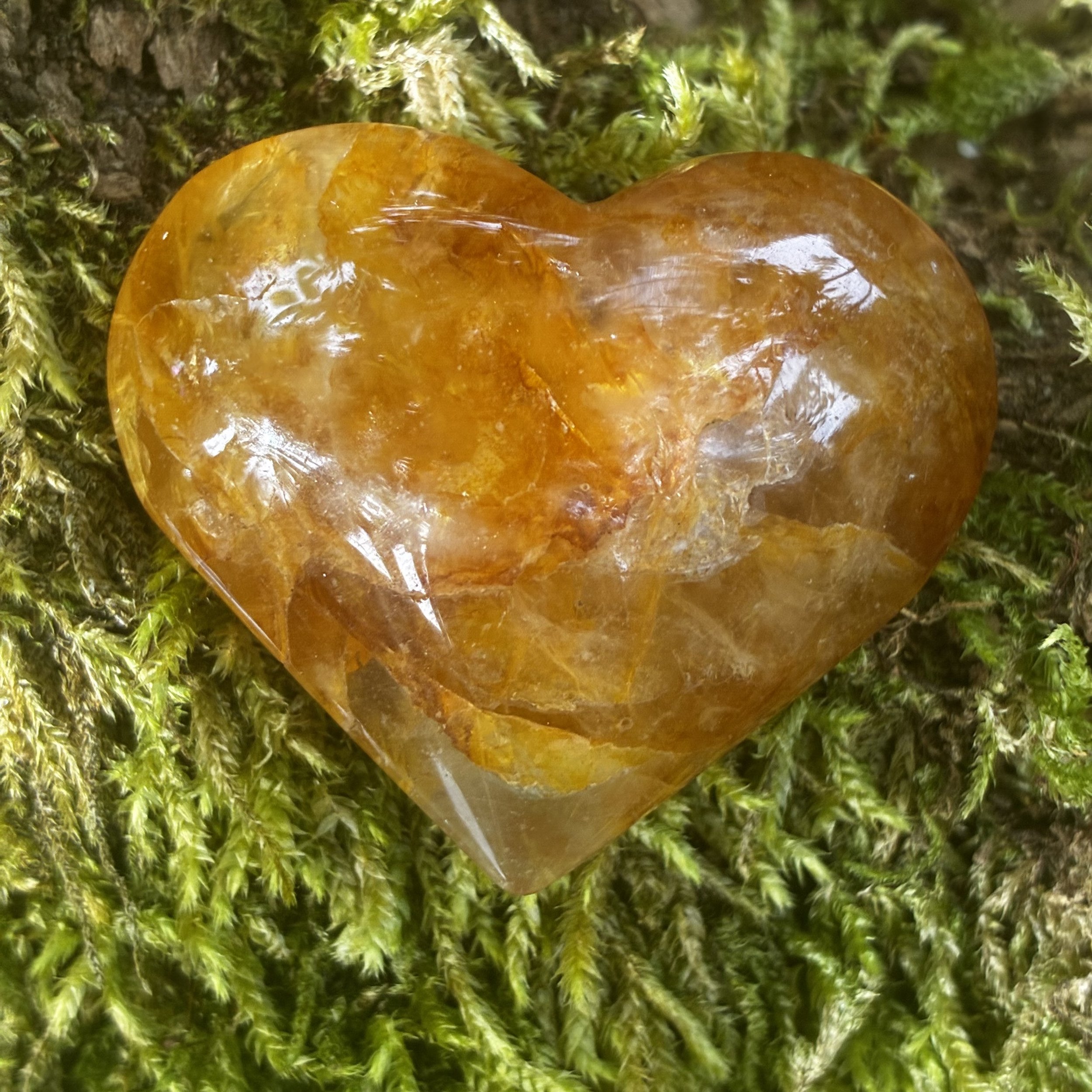 Golden Heart Brazilian Carved Heart, 41g