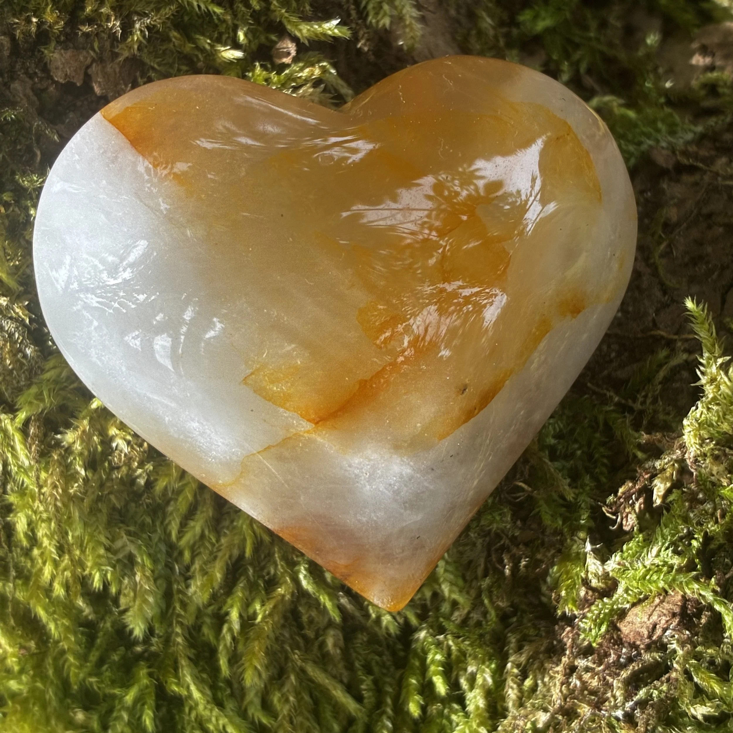 Golden Heart Brazilian Carved Heart, 66g