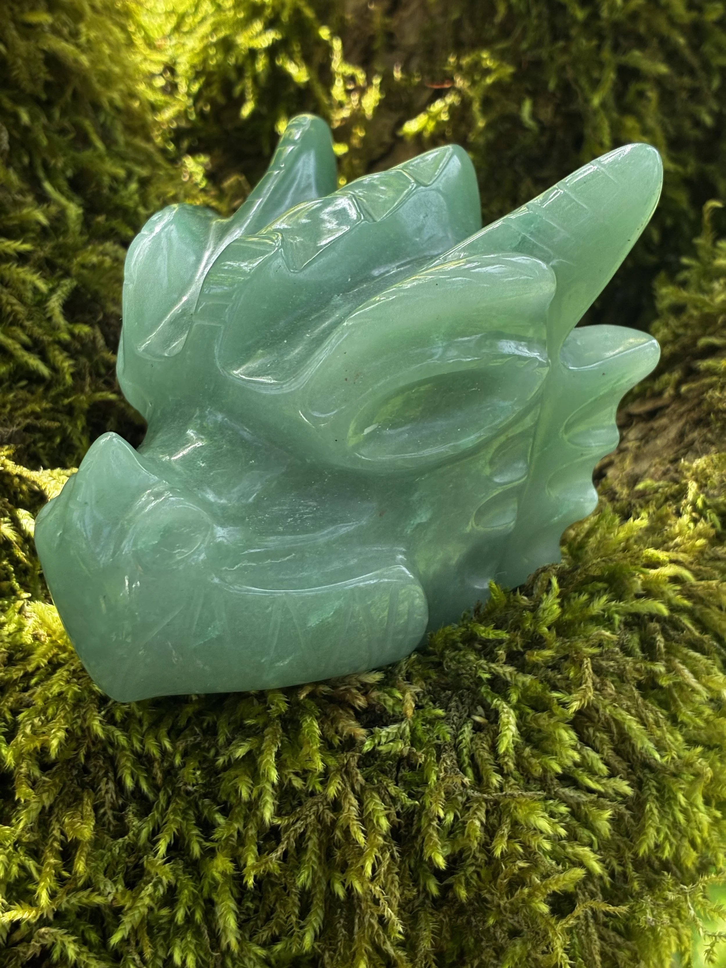Fern: Large Green Quartz Brazilian Quartz Dragon, 284g