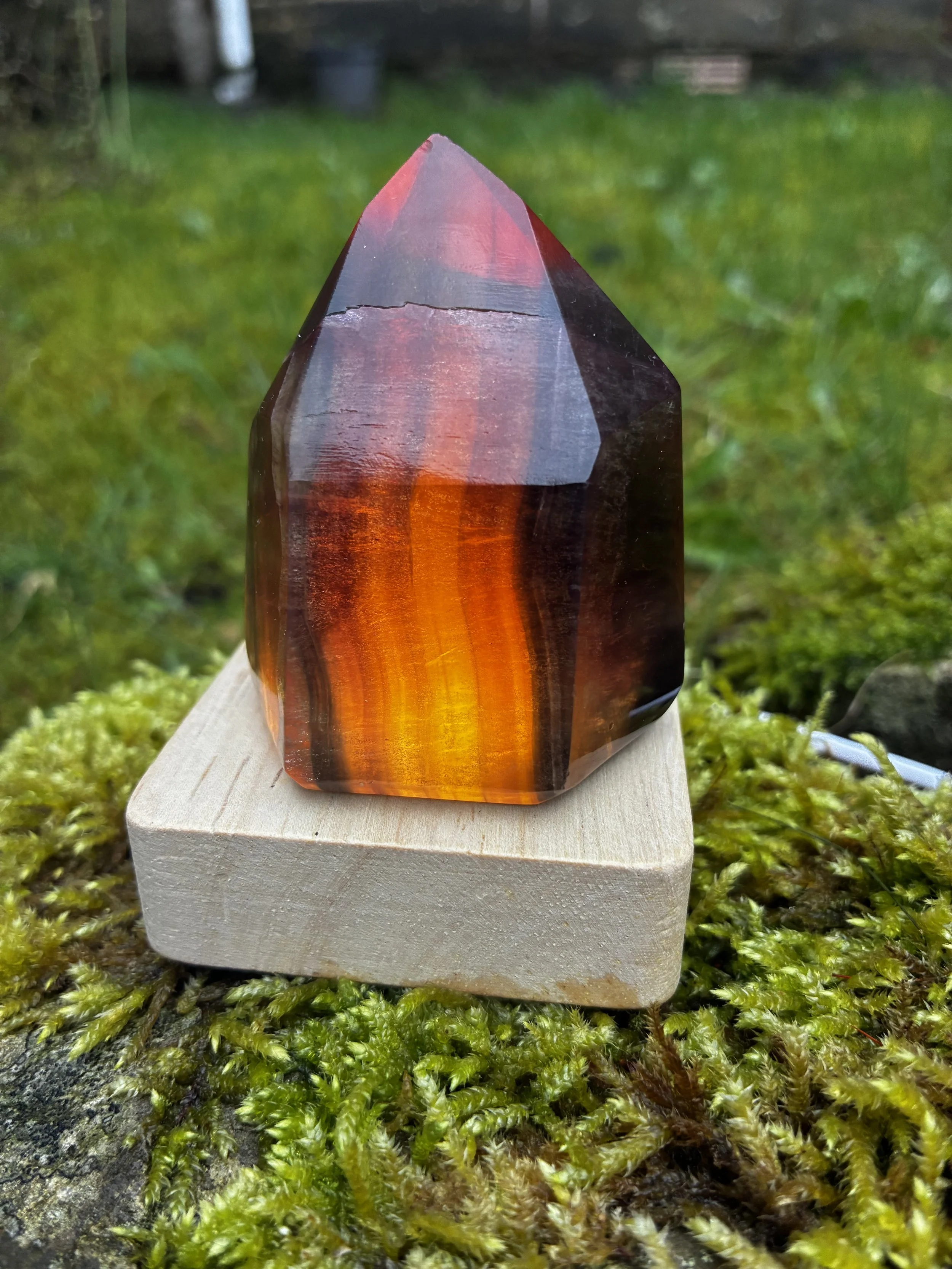 Multi-Coloured Fluorite Point, 219g